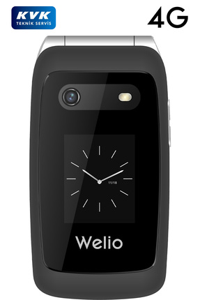 Welio WKEY T310 4G Siyah Tuşlu Kapaklı Cep Telefonu Kameralı Asker Telefonu Y...