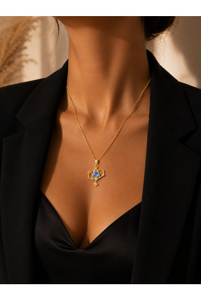 Doğa Aksesuar ✨ Galaksi Işıltısı Gold Kolye -Kadın kolye