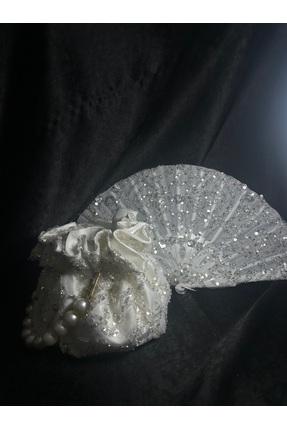 Bridal Luxe Premium özel tasarım lüks taşlı ve pullu gelin çantası ve gelin y...