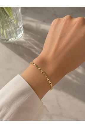LUNAR by Duygu 14 K ARPA ZİNCİR VİP GOLD BİLEKLİK