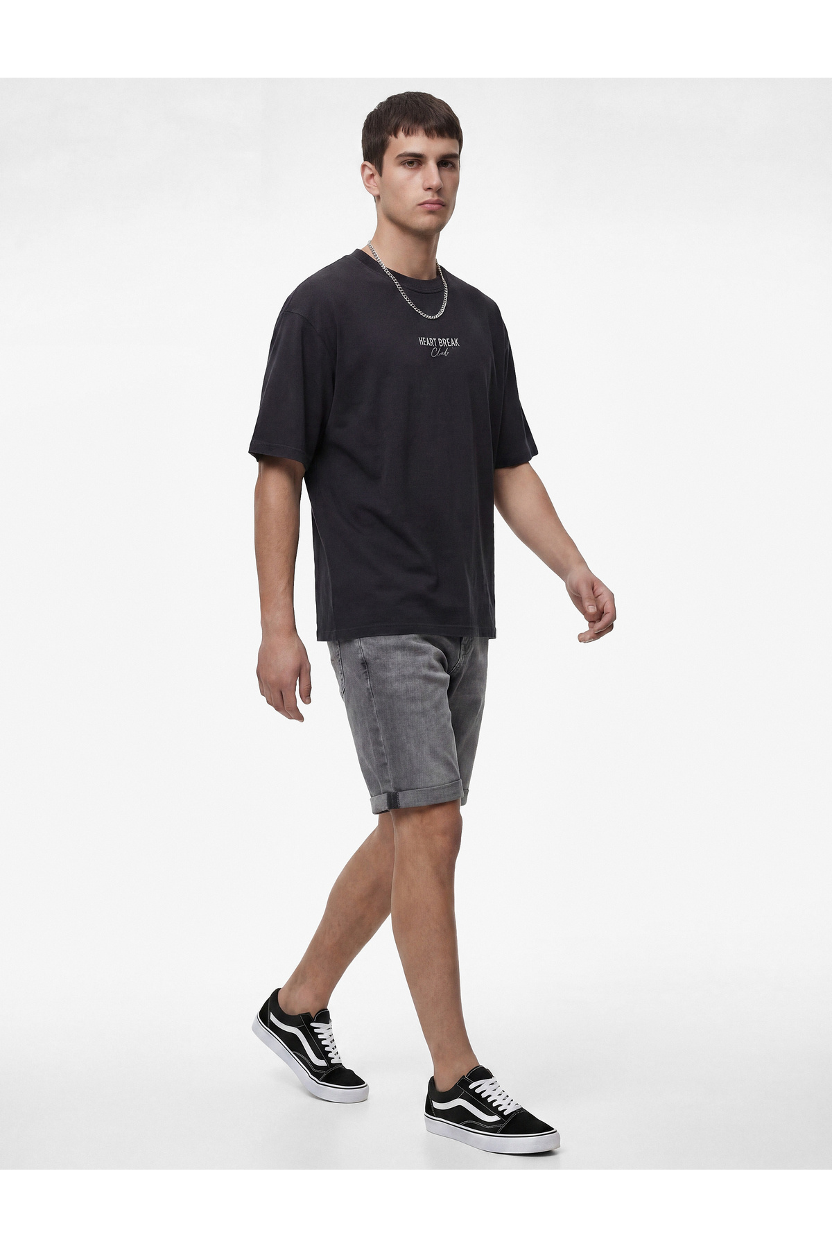 Koton Normal Bel Pamuklu Cepli Bermuda Slim Fit Jean Şort görsel 2