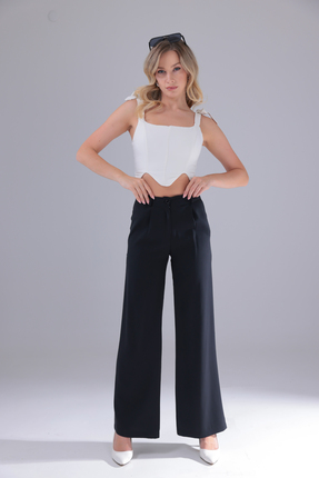 CEEMODA tencel kumaş palazzo pantolon