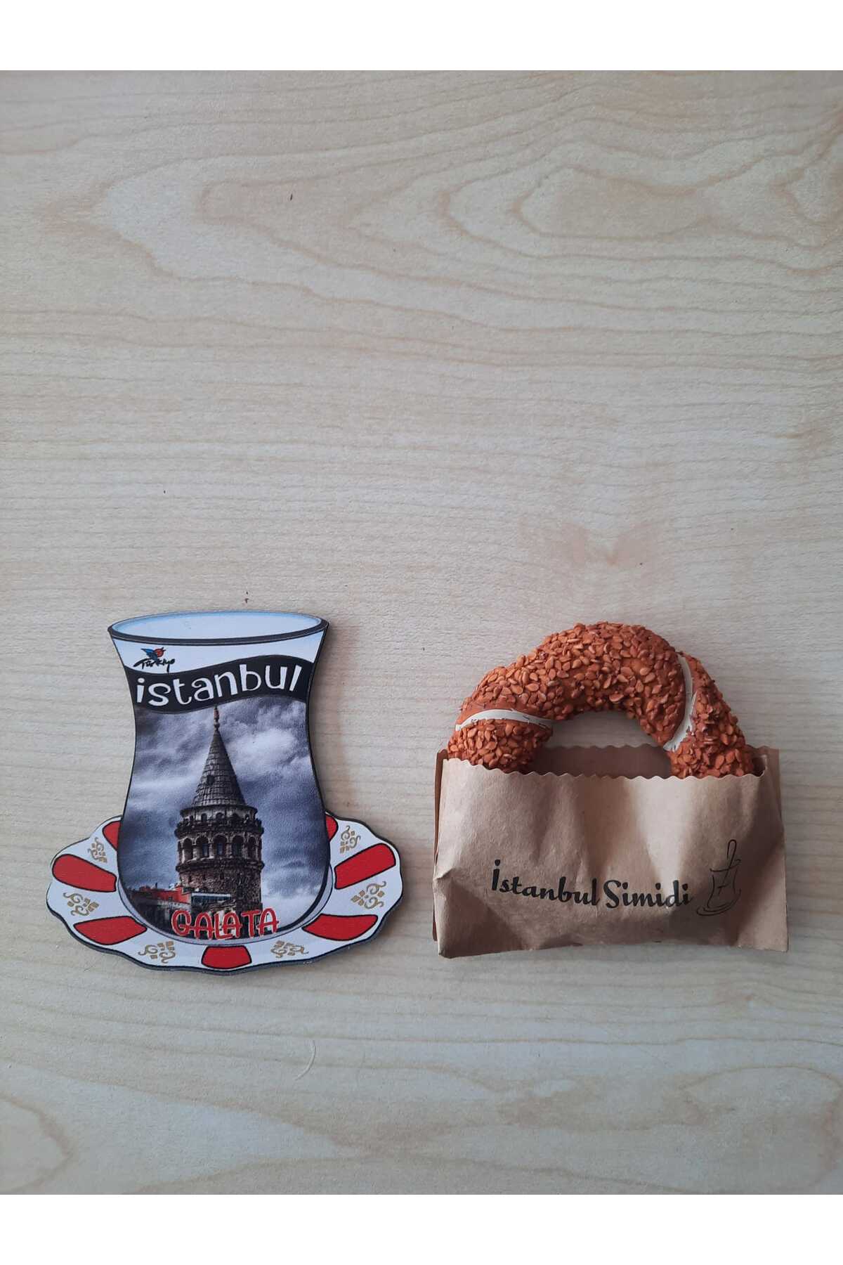 Party Country Dekoratif Simit ve Cay Bardağı Magnet Ölçü: Simit Çap 8 ...