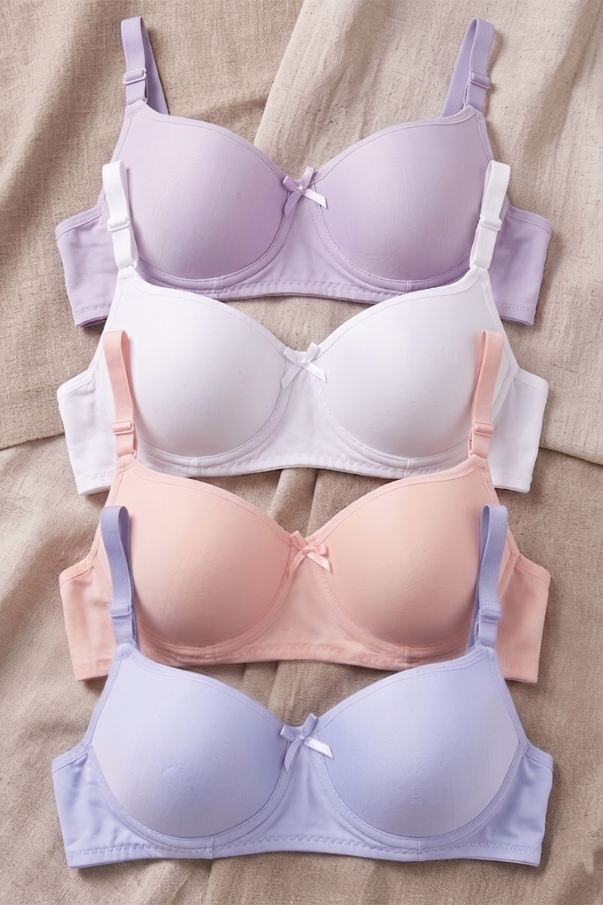 Women's Stranded Unfilled Unsupported 4-Pack Bra Set
