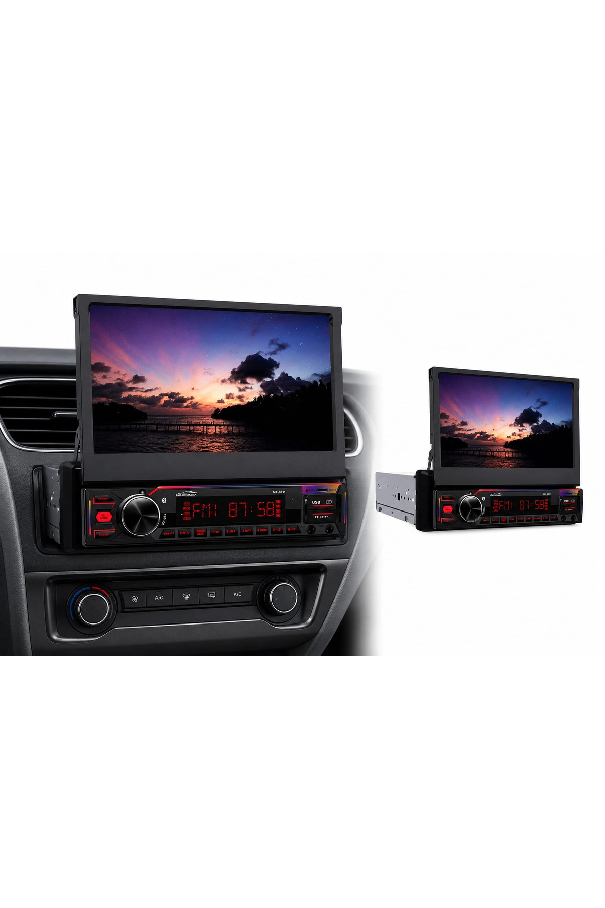 Audiomax İndash Teyp – MX-8811 İndash Kızaklı Ekranlı Teyp – Park