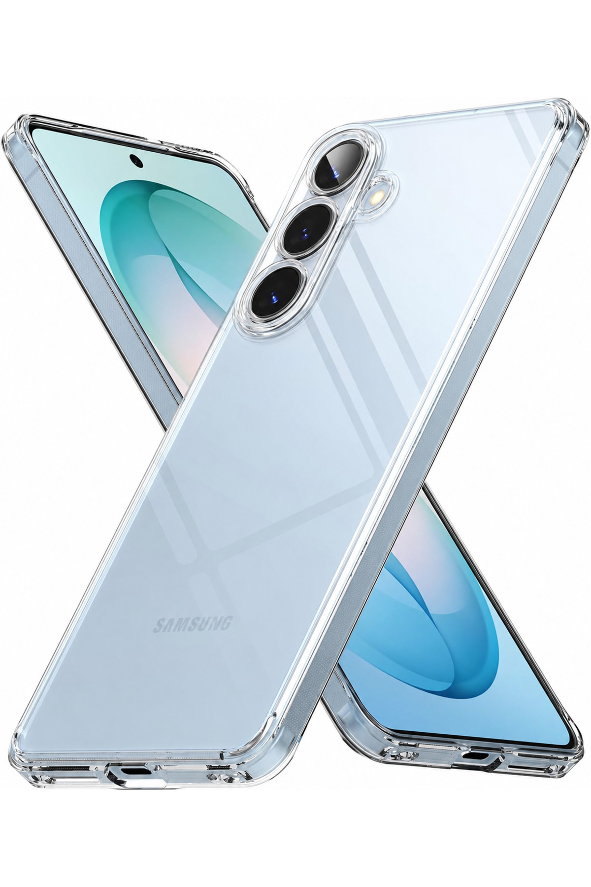 Samsung Galaxy S26 Plus Uyumlu Kamera Korumalı Kılıf Dayanıklı Şeffaf Transparan Esnek Silikon Kapak