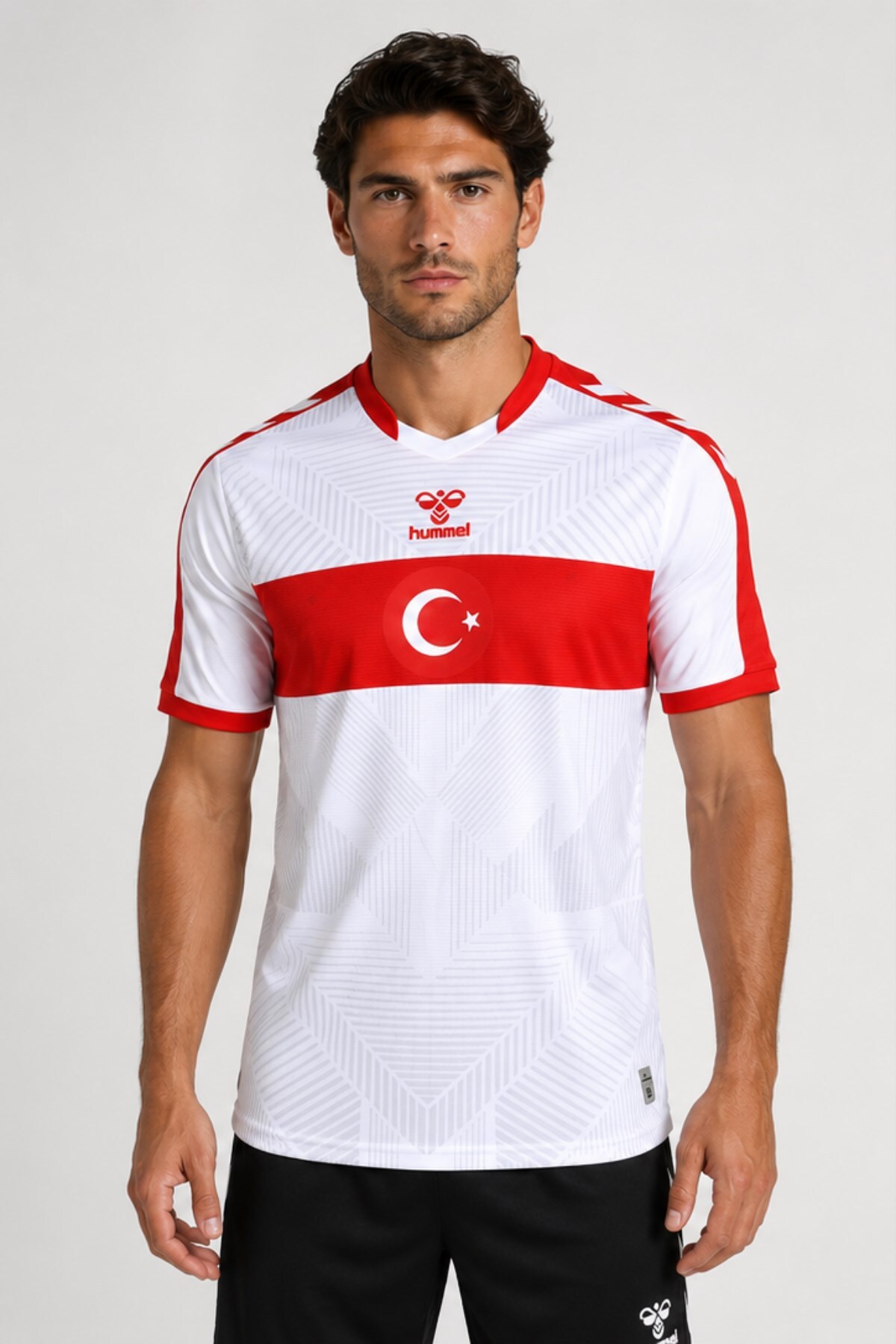 Türkiye ORIGINAL LICENSED WHITE Türkiye JERSEY هامل لباس فوتبال hummel