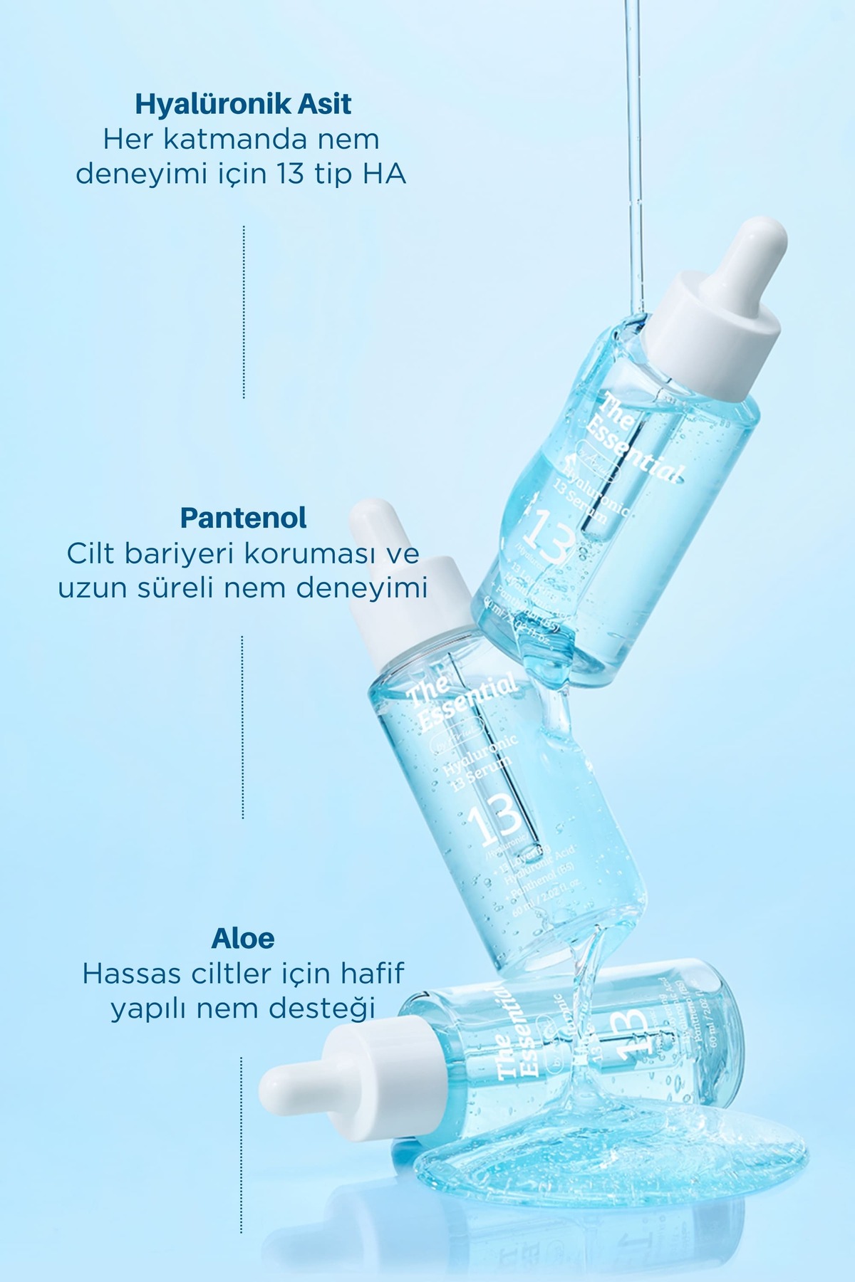 The Essential By Hyaluronic 13 Serum - 13 Tip Hyalüronik Asit İçeren Yoğun Nem Serumu — 14010096 — تصویر 3 از 8