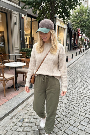 LAGRANZE Streetwear Koleksiyonu Çift Renkli Pamuklu KADIN Şapka