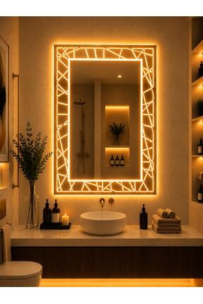 DKN Mirror Crystal Line Tasarım LED’li Banyo Aynası | Dokunmatik Sensörlü Dek...
