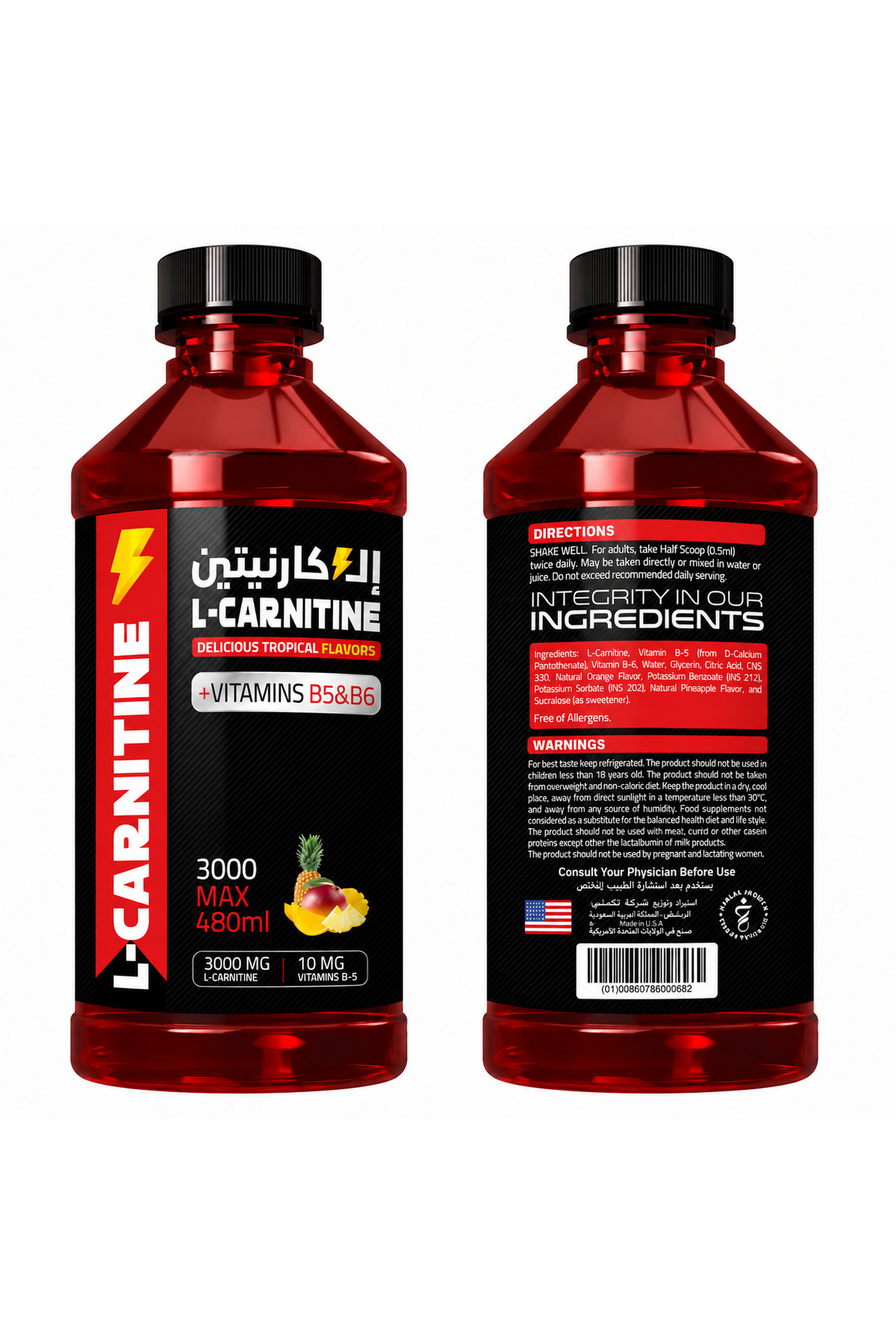 l-carnitine 3000 tropical flavor KETO DIET L-Carnitine 3000 with Vitamins B5 & B6 | Highly Absorbent Liquid