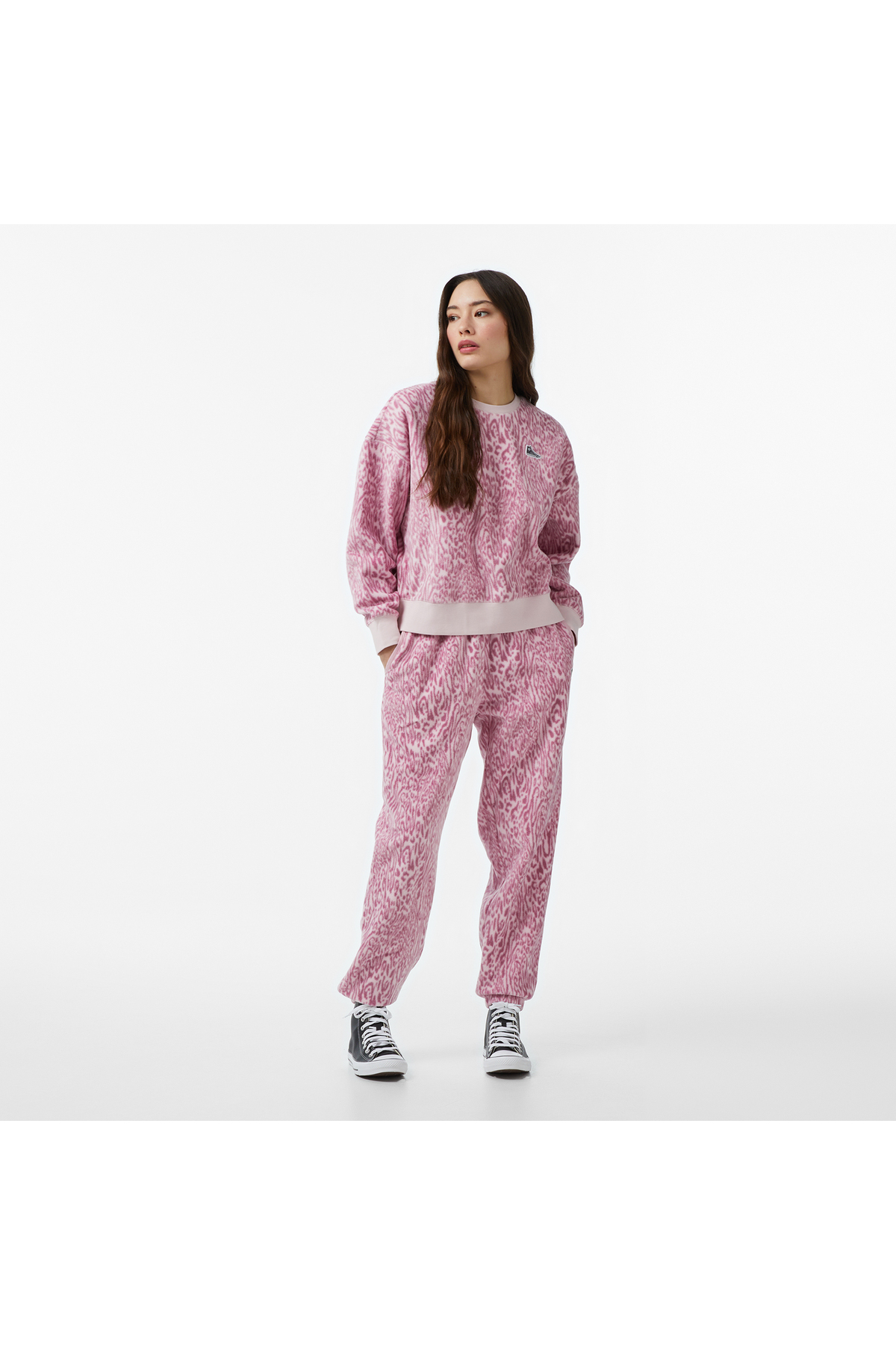 Converse Kadın Pembe Sweatshirt görsel 3