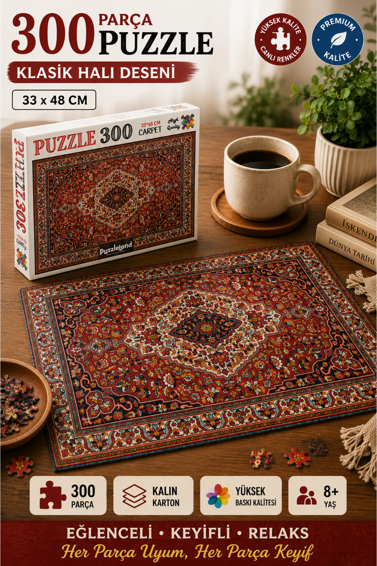キンベル美術館 「A Fragment of the Masterpiece 」 kidssan games Puzzleland Geleneksel Kilim Desenli 300 Parça Puzzle