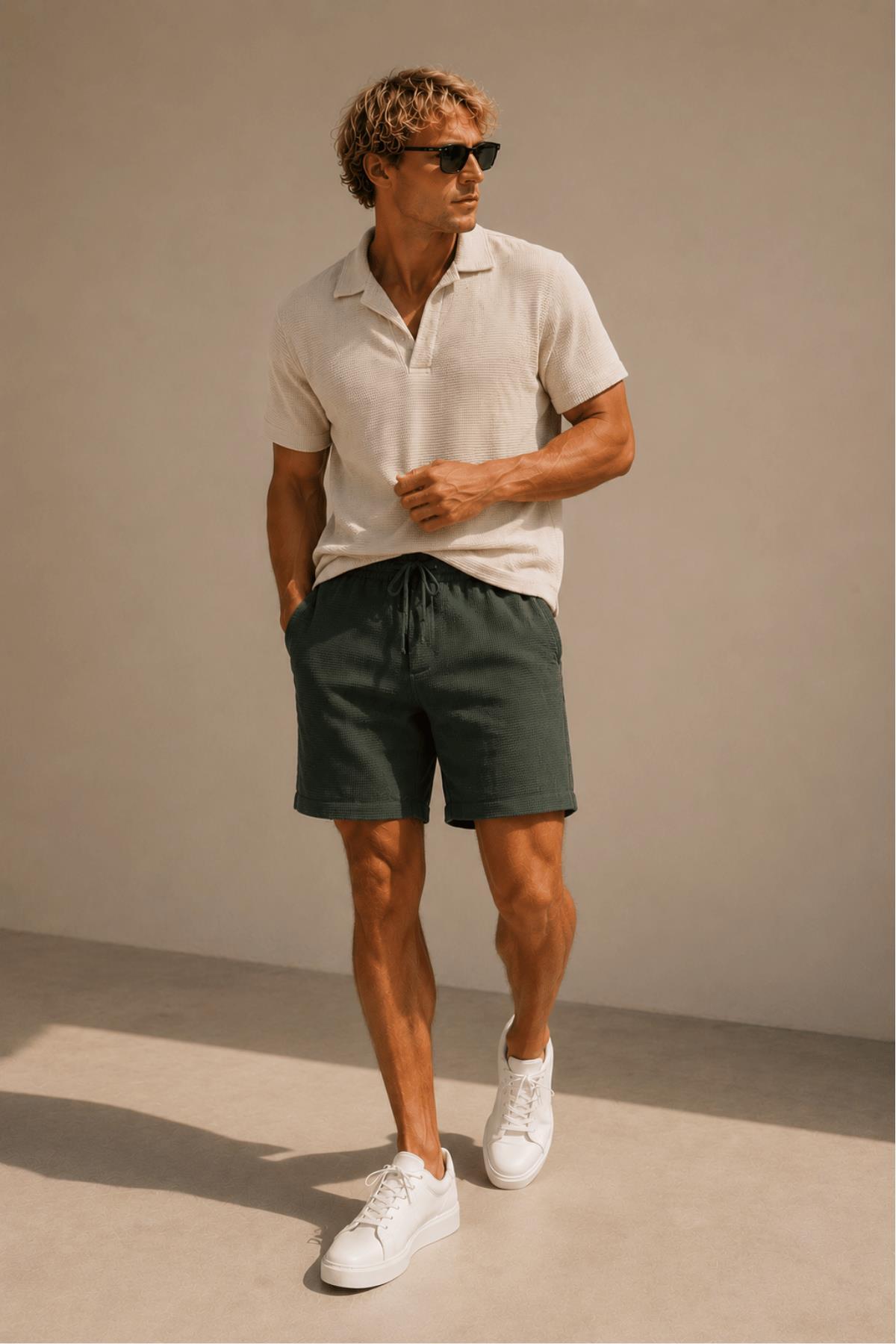 ALEXANDERGARDI Tie-Waist Textured Shorts