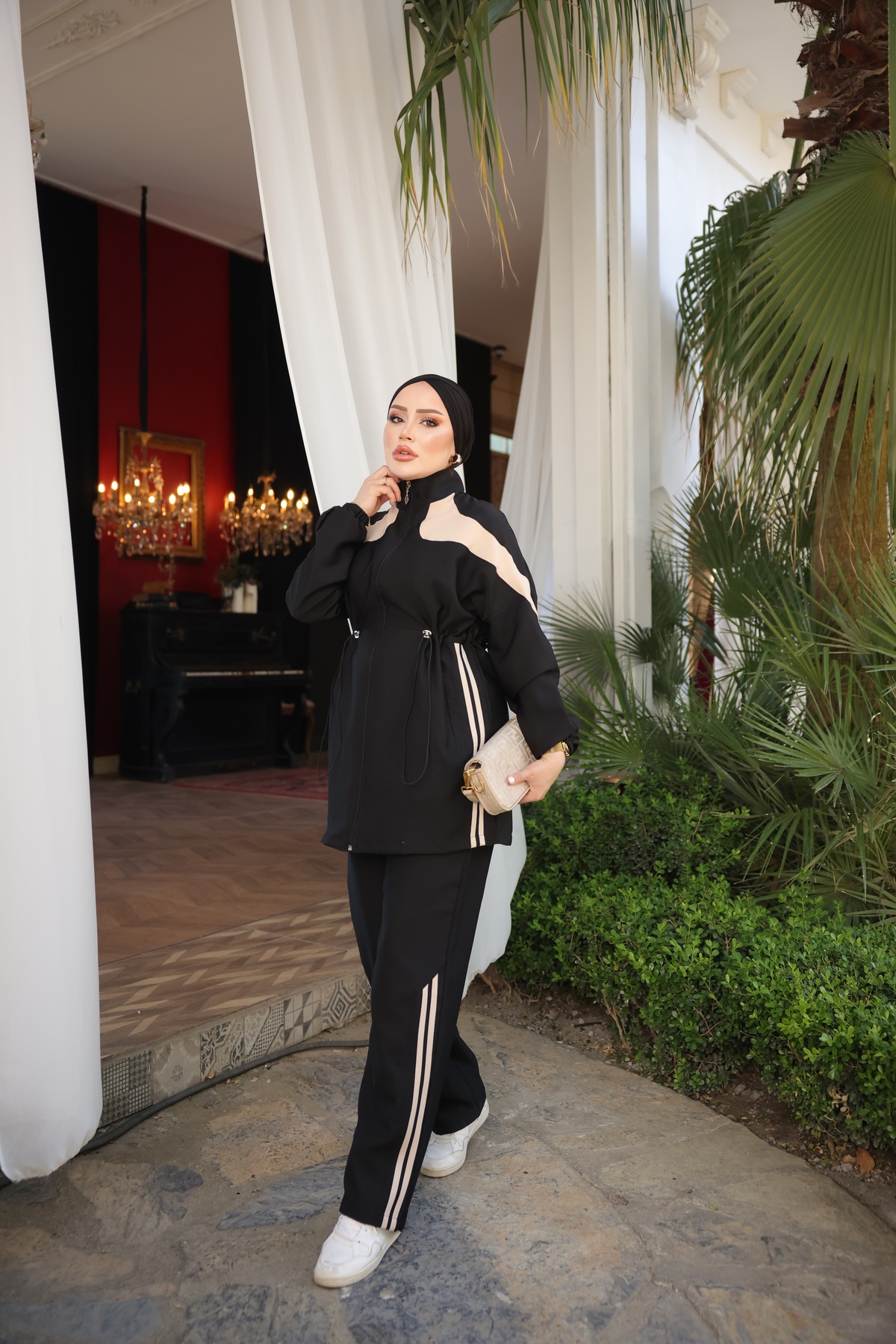 MİMİ Luxury Wear Women's Modern Hijab Tracksuit Set