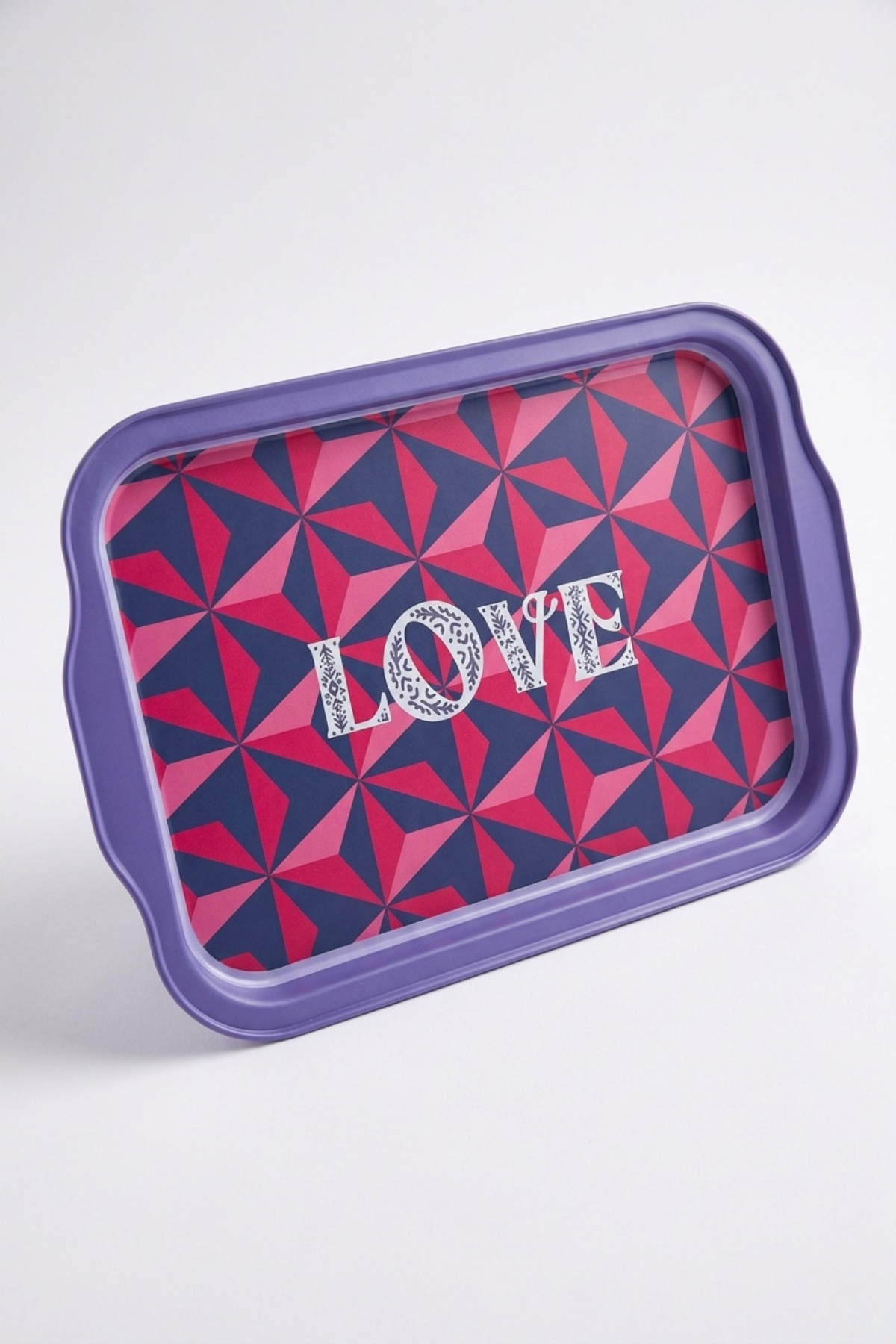 Feel Moods Love Serisi Kulplu Metal Sunum Tepsisi - 215x316 mm — Tepsiler — görsel 2 / 5 — Tinbox