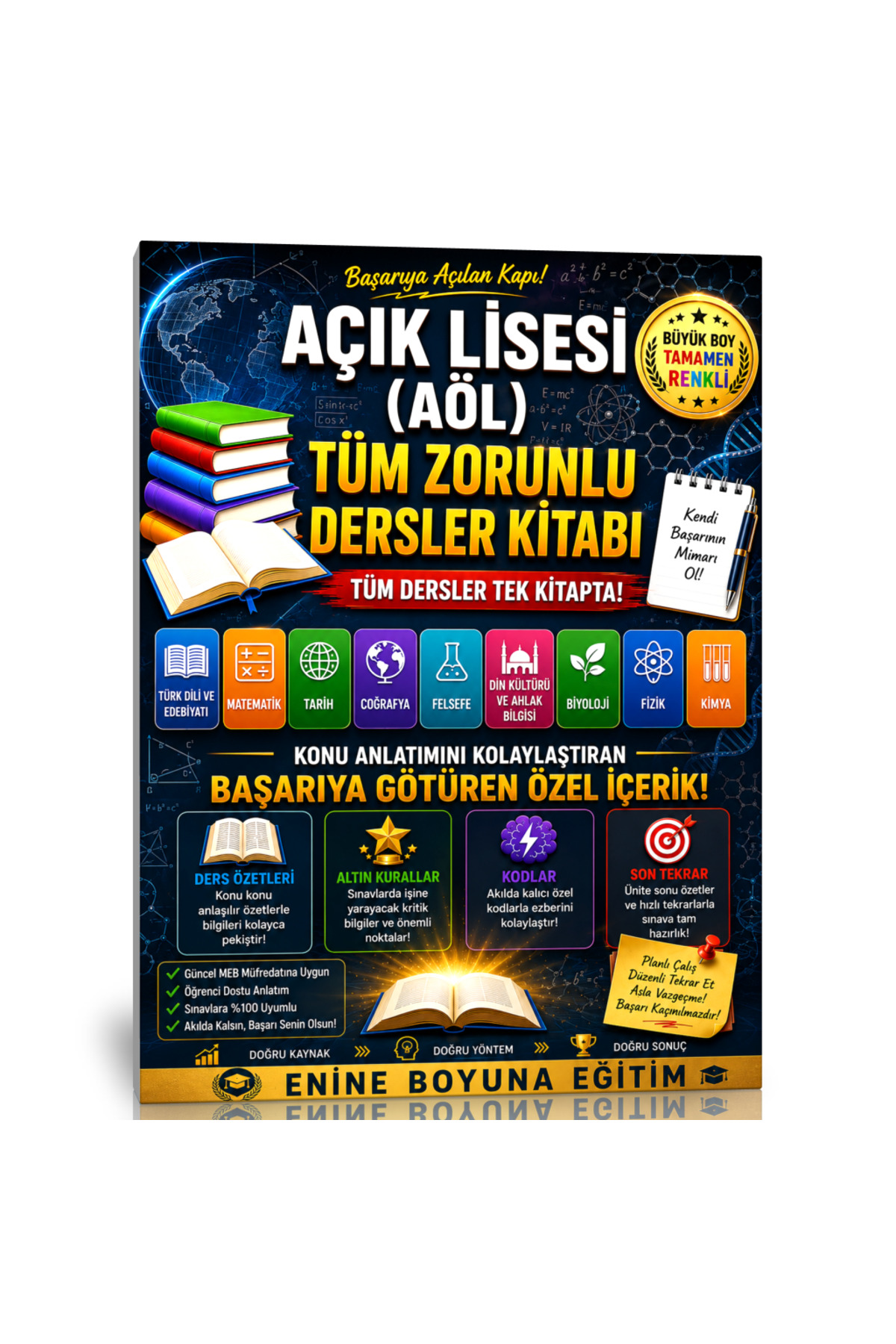Enine Boyuna Eğitim Açık Lise (AÖL) Tüm Zorunlu Dersler Kitabı