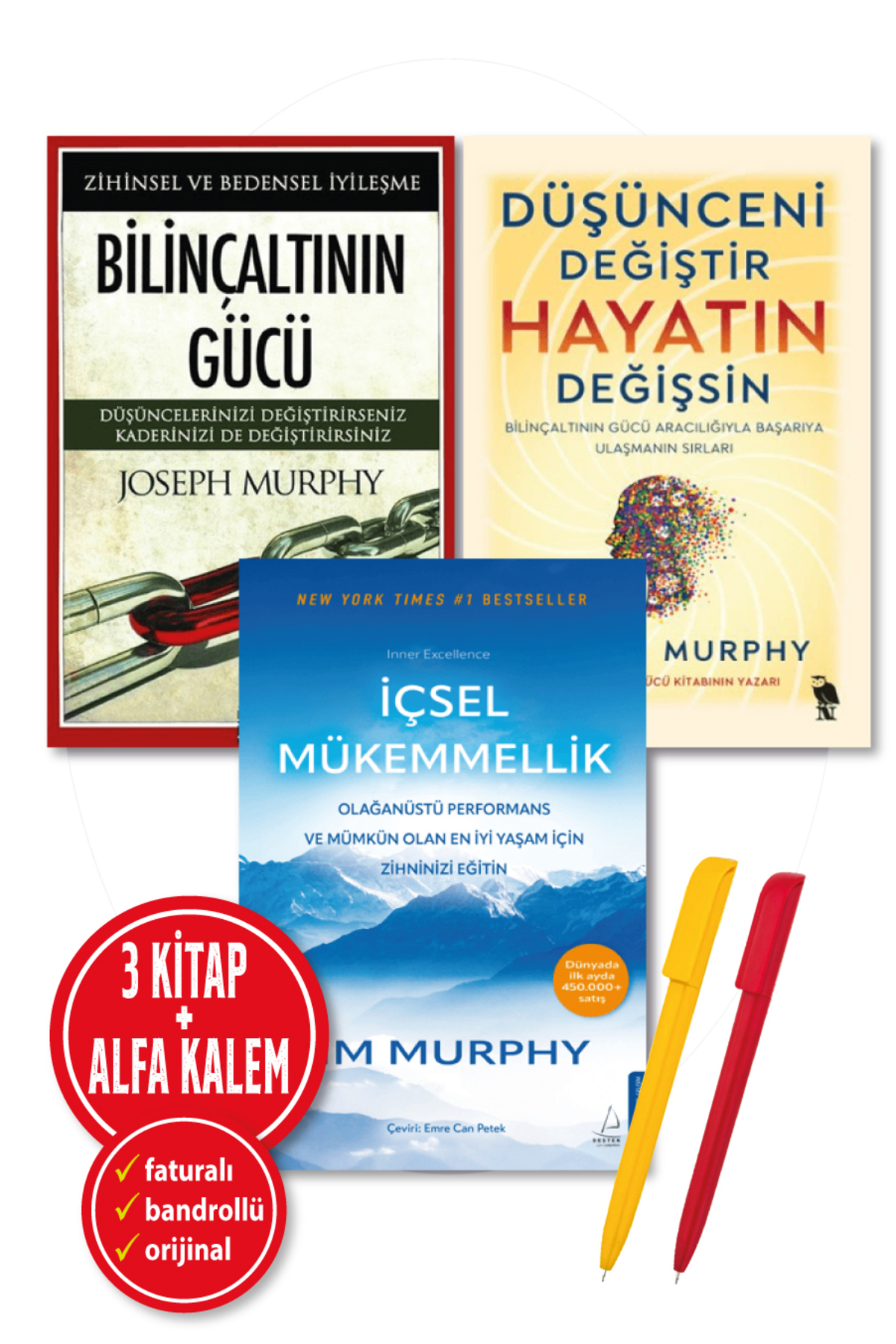 Destek Yayınları Alfa Kalem+İçsel Mükemmellik+Düşünceni Değiştir+