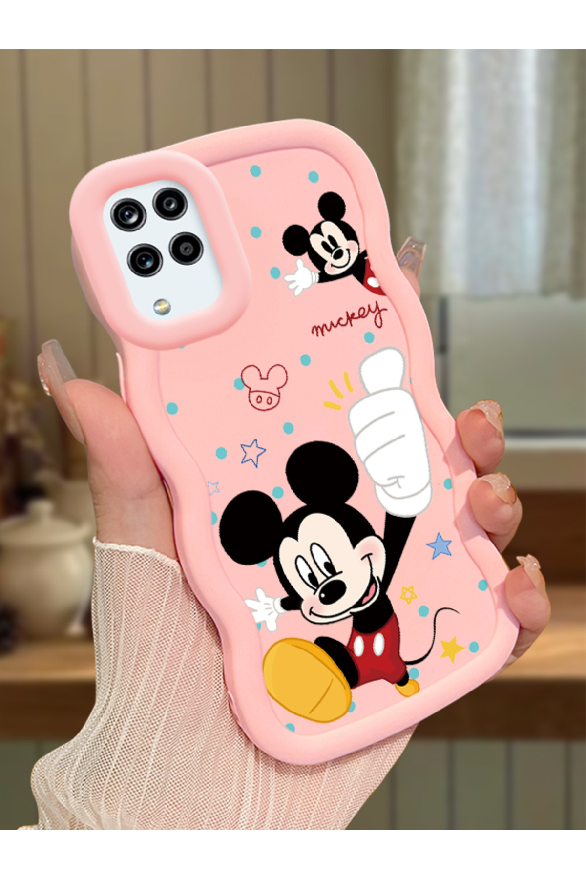 Samsung Galaxy M12 Compatible Case camera protector Pink Silicone Couple Phone Case Cute Pattern