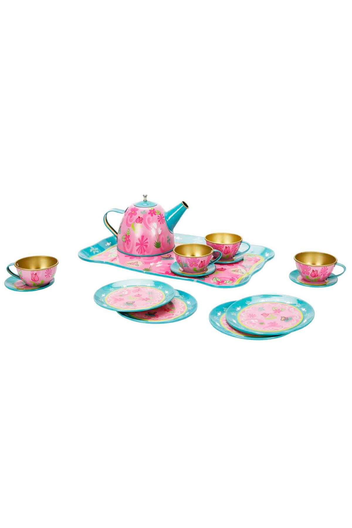 Sunman Little Chef Metal Mavi Çay Takımı | 3 Yaş+ | 15 Parça