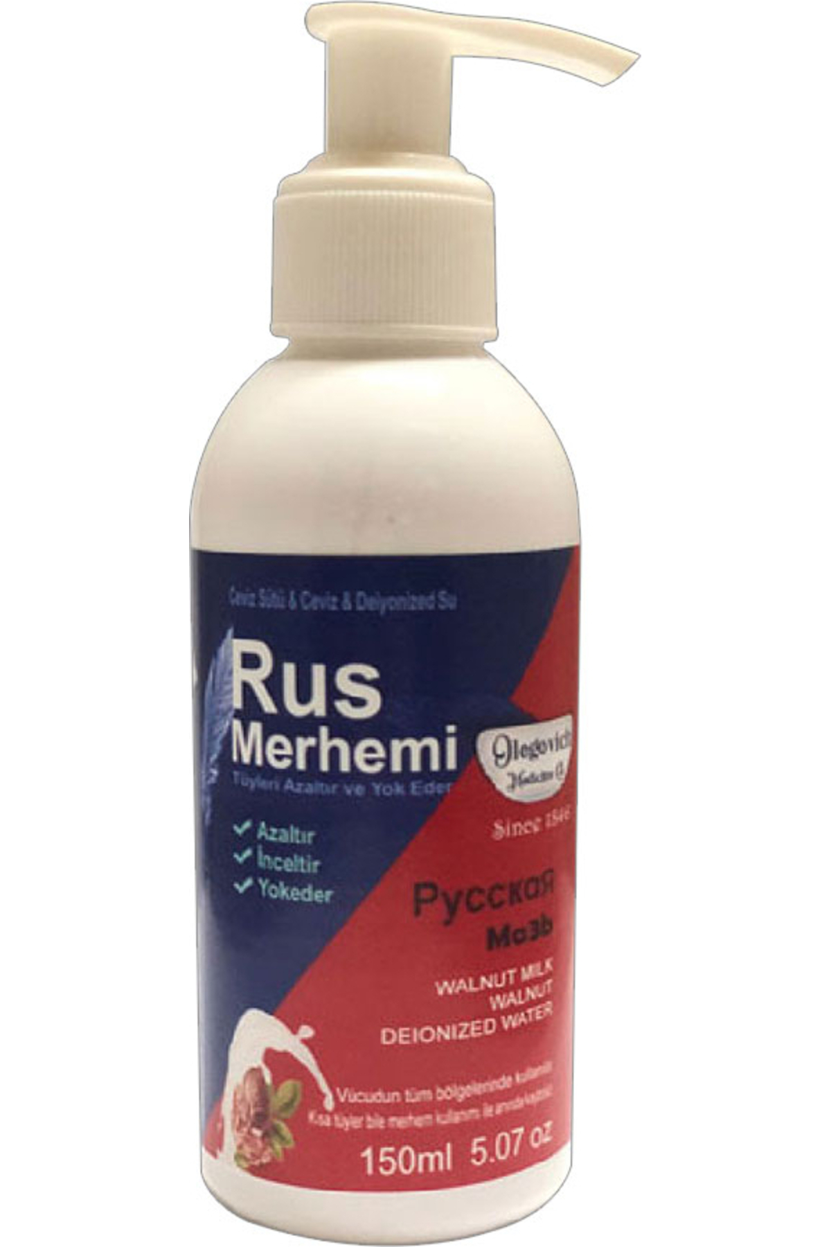 Bezos Glegnd Blue Glegnd 150 ml Cevizli & Ceviz Sütlü Rus Merhemi Tüylere Krem — GU-EYF-17400-NIDA01