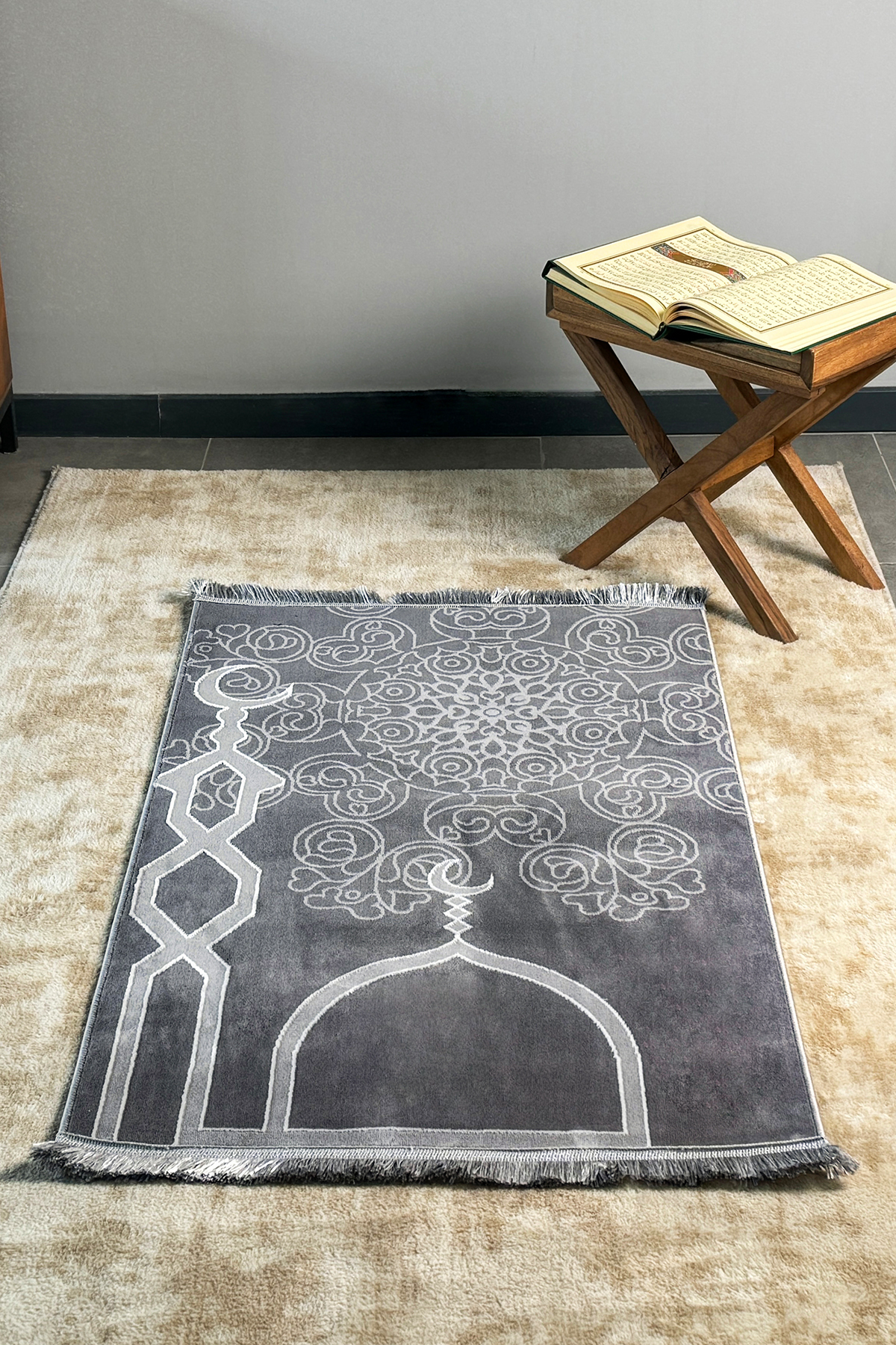 Luxury Motif Carpet Prayer Sheet - Patterned Prayer Rug 75x130 cm