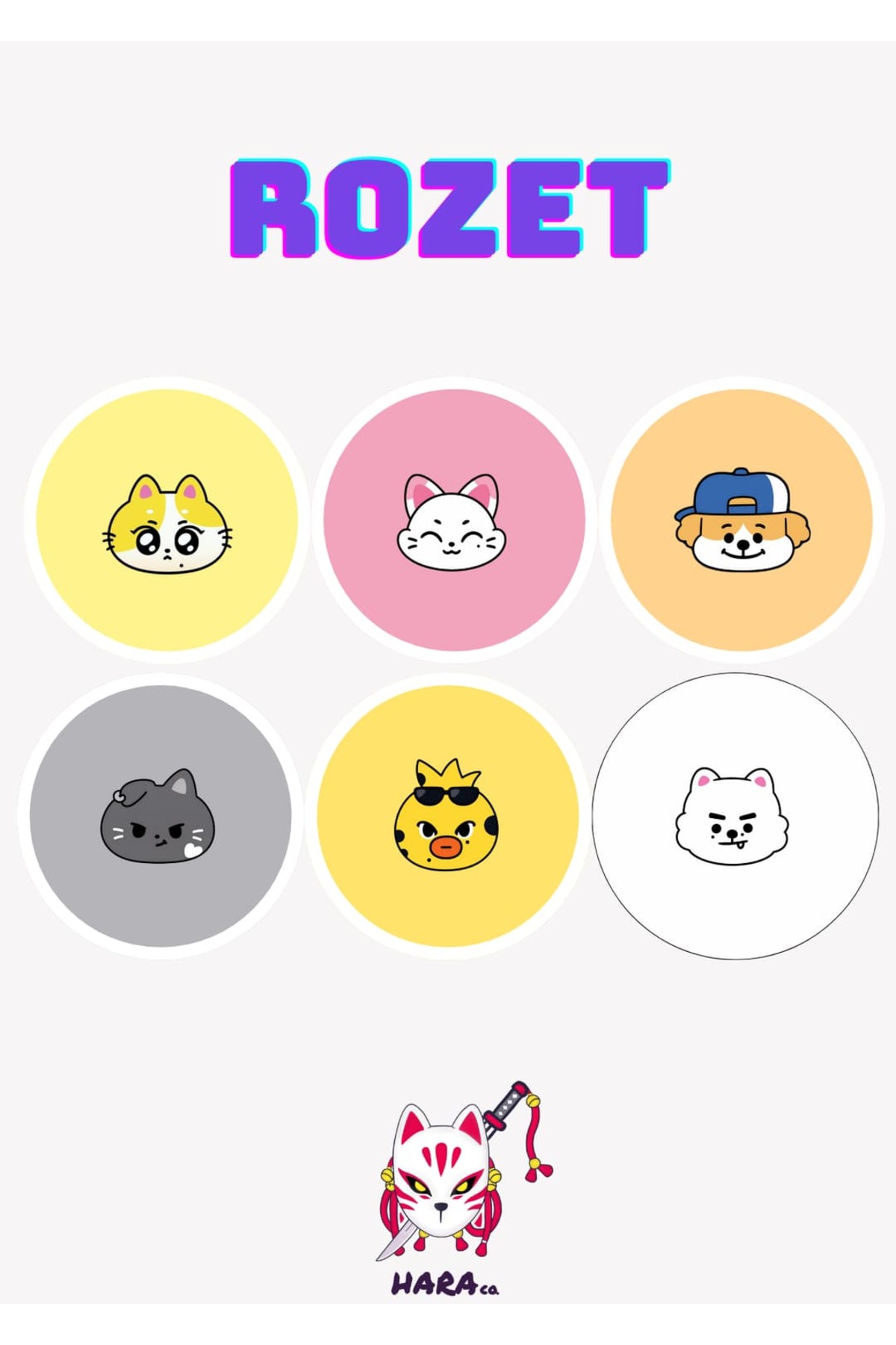 Hara Company Enhypen KPOP Grubu ENCHIN Rozet Seti / Çanta Süsü