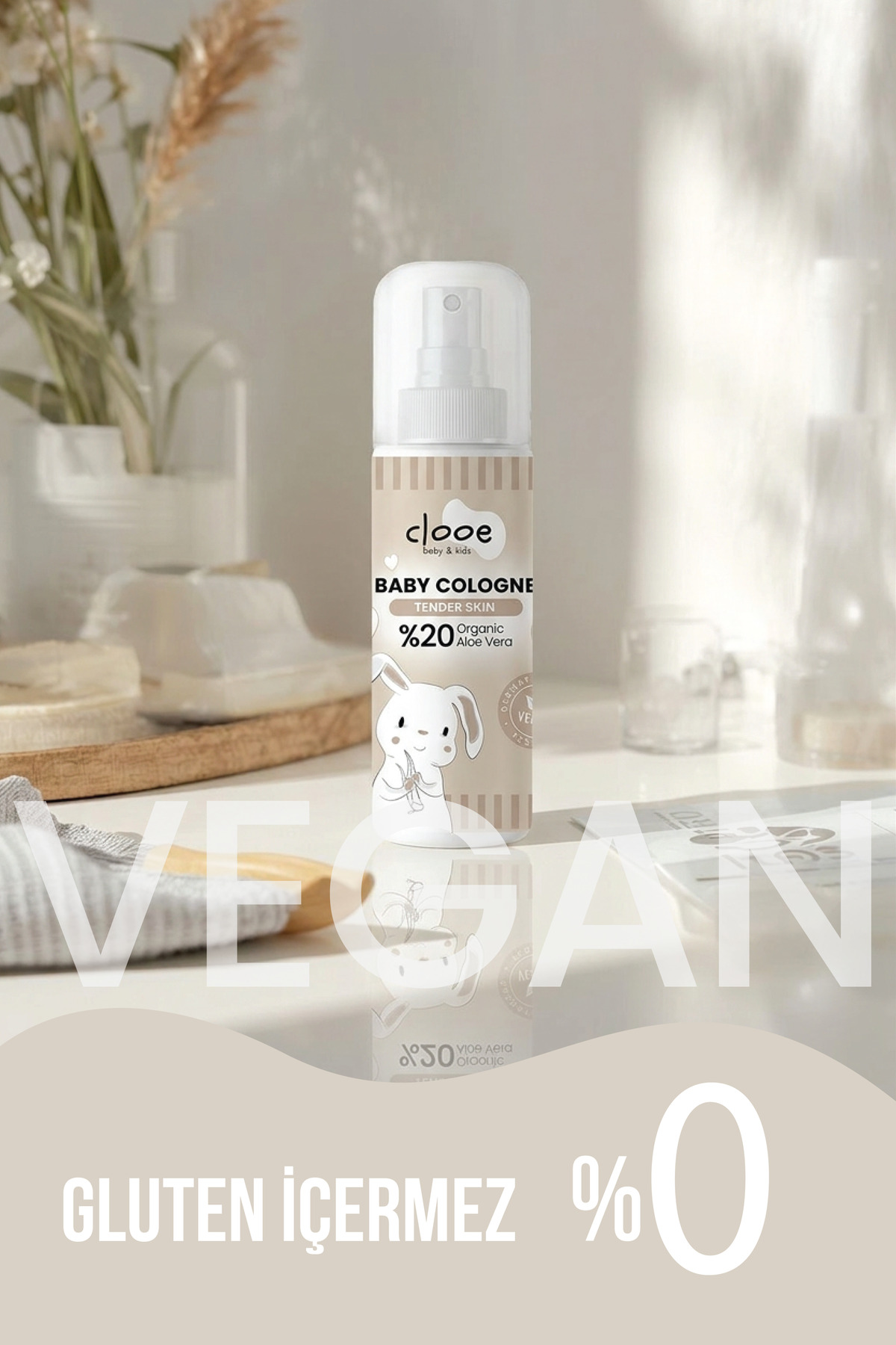 2'li Bebek Kolonyası Tender Skin 150 ml - Pudramsı ve Yumuşak Notalı - Organik Aloe Vera Özlü - Vegan - Hızlı Kuruyan — PKA086 — تصویر 2 از 4
