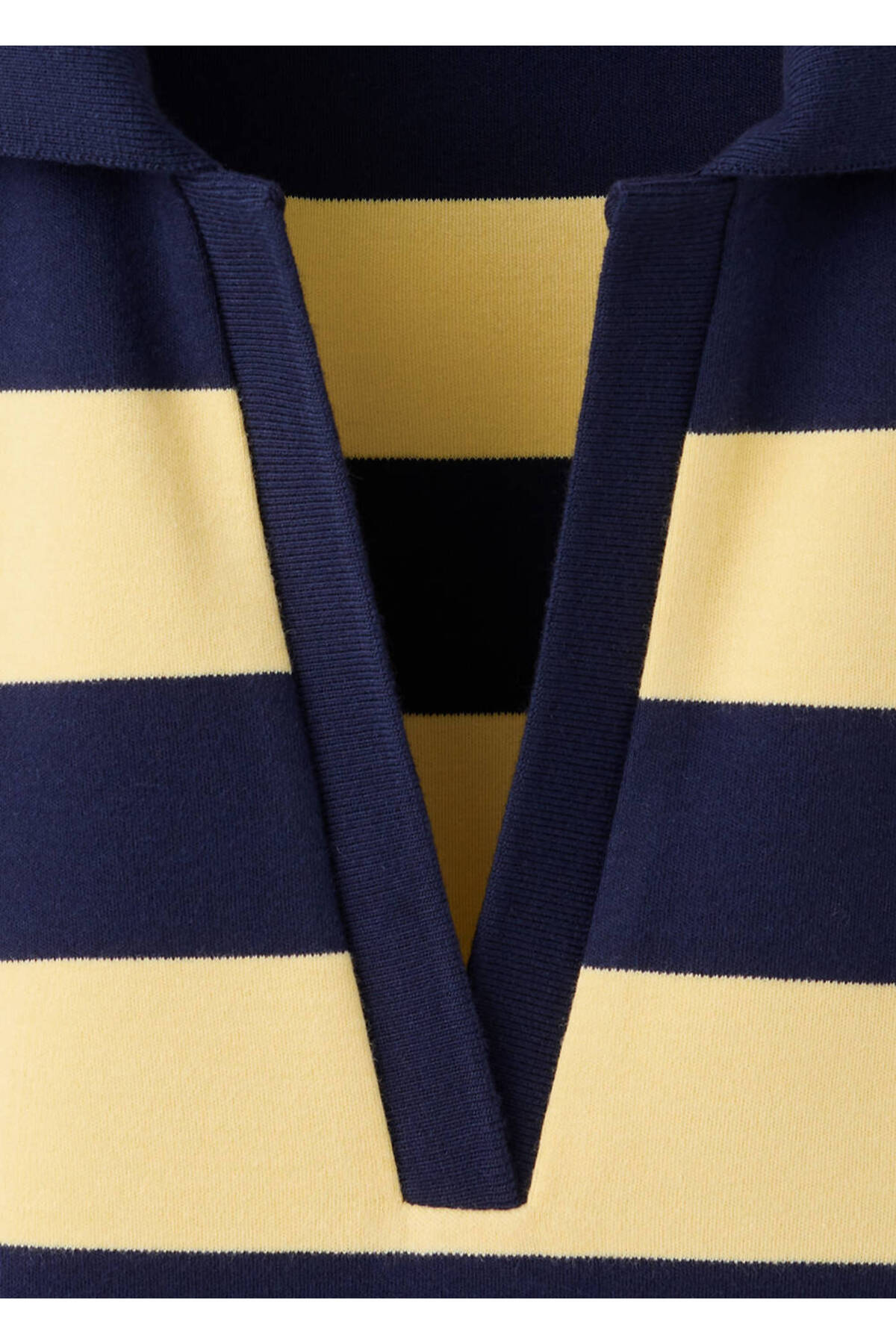MANGO Woman Çizgili polo yaka kazak görsel 7