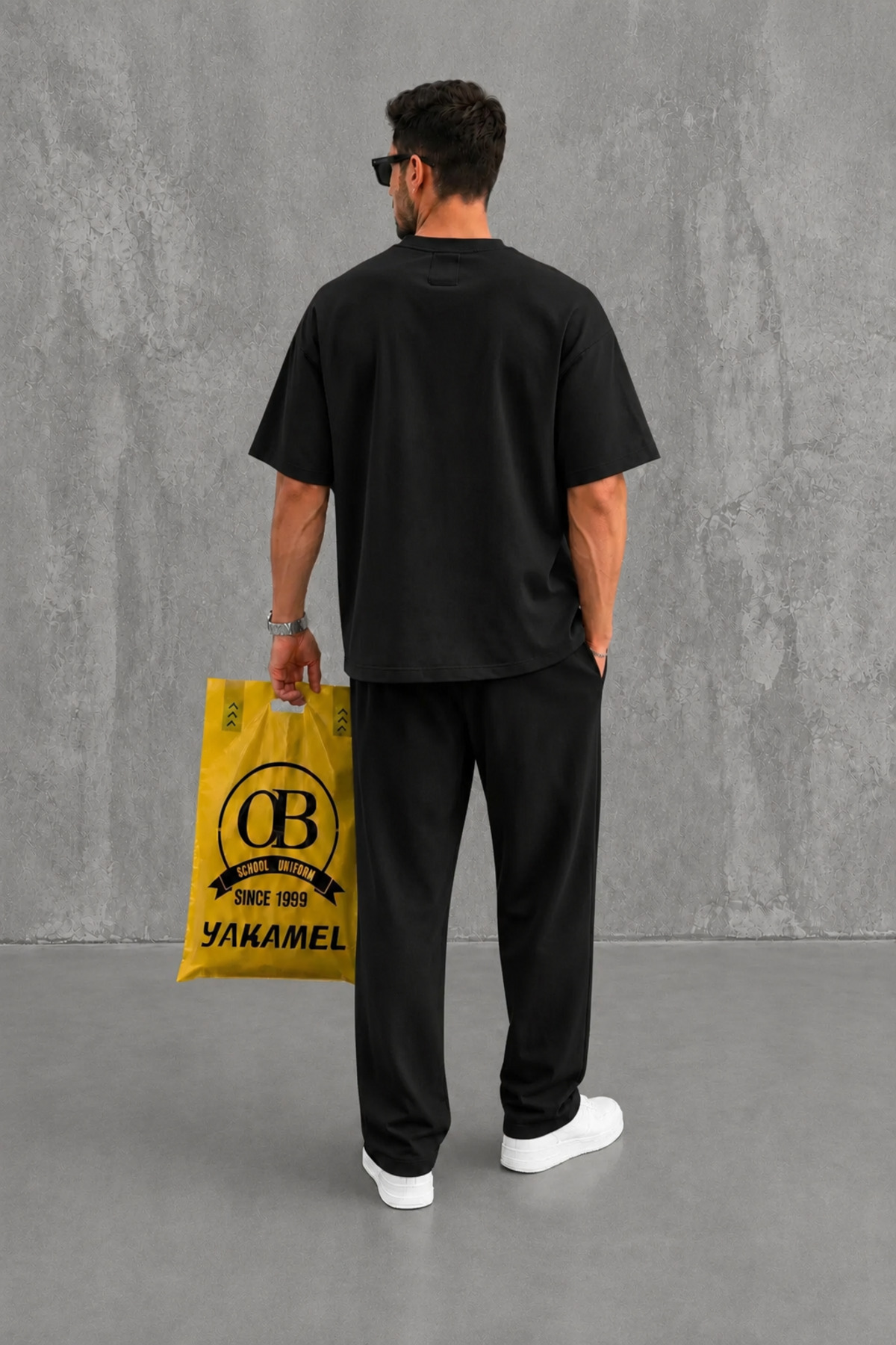 Oversize Salaş Kesim Premium Takım Kombin Rahat Kalıp Unisex İkili Takım — مشکی etkpbrn8 — تصویر 2 از 3