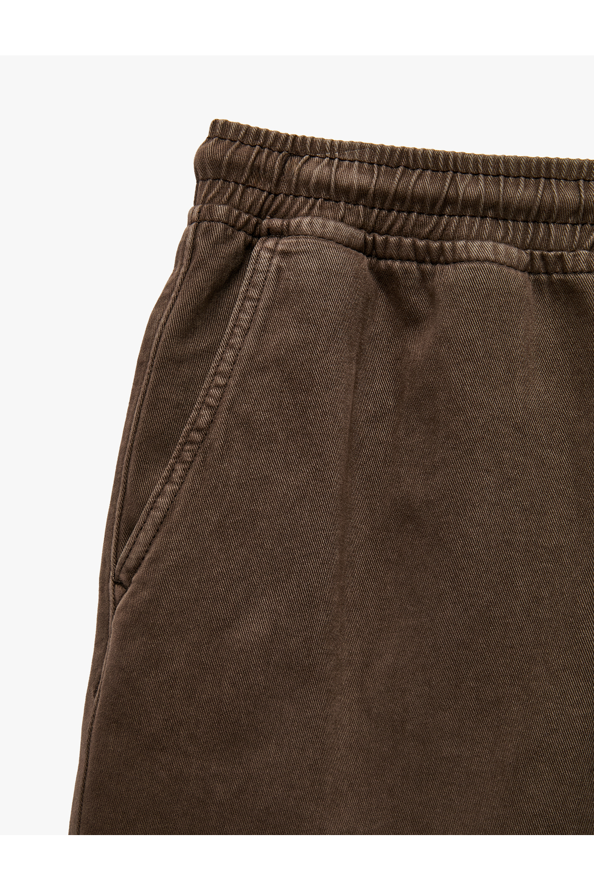 Koton Pamuklu Oversize Cepli Bol Beli Bağcıklı Baggy Jean Şort görsel 3