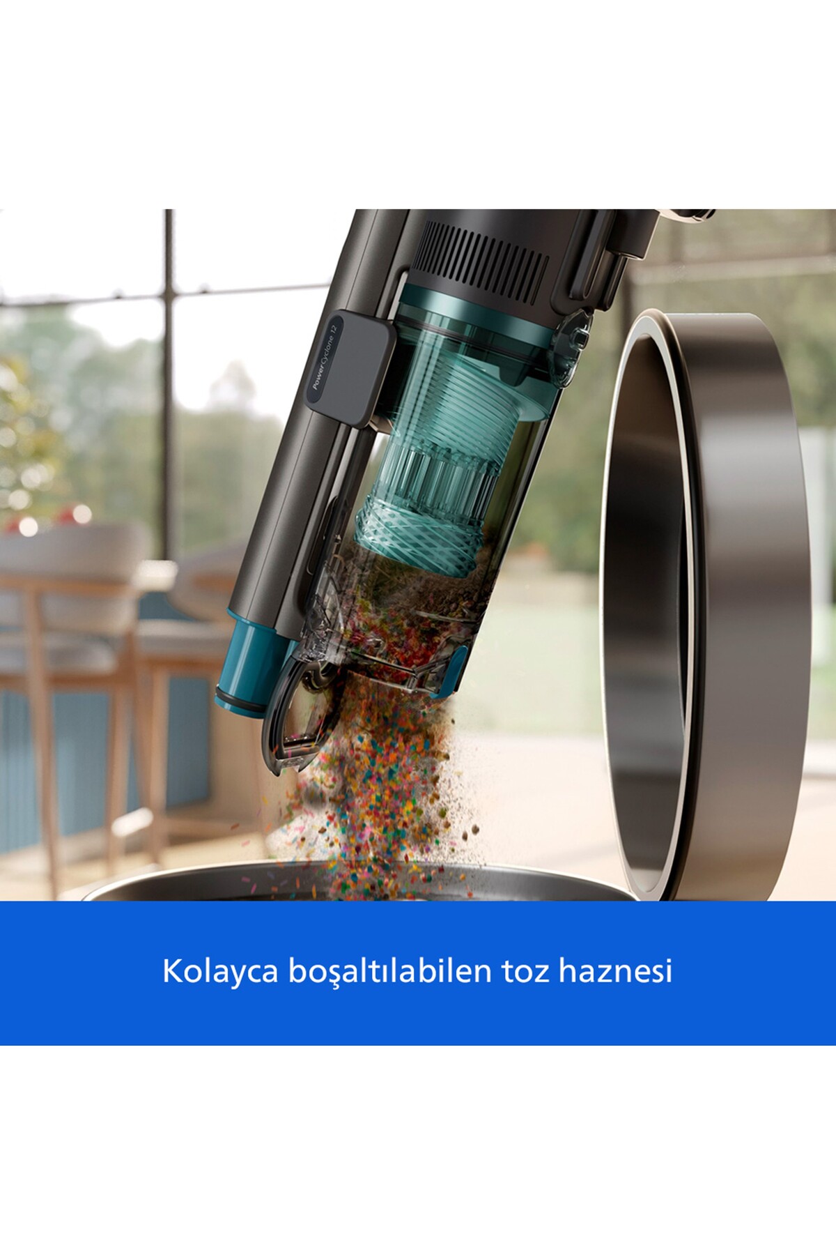 جاروبرقی بی‌سیم 8000 سری، قدرت مکش 360 درجه، سری LED، تا 80 دقیقه استفاده، مدل XC8156/10