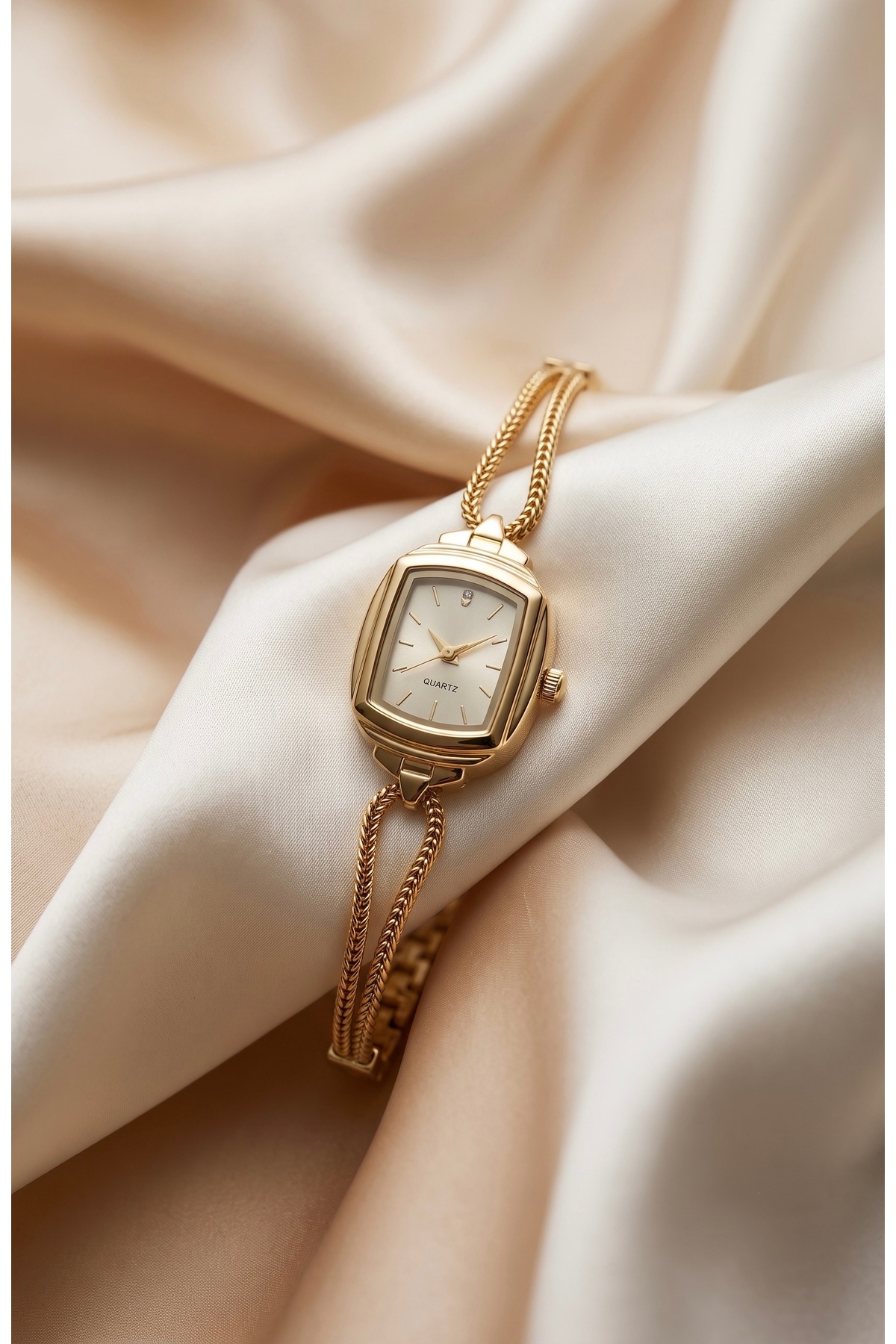 KLISHE Butik Kadın Çelik Saat Gold Renk Vintage Old Money Premium Luxury Zarif Şık Kadın Kol Saati | Limited Edition 2026 görsel 7