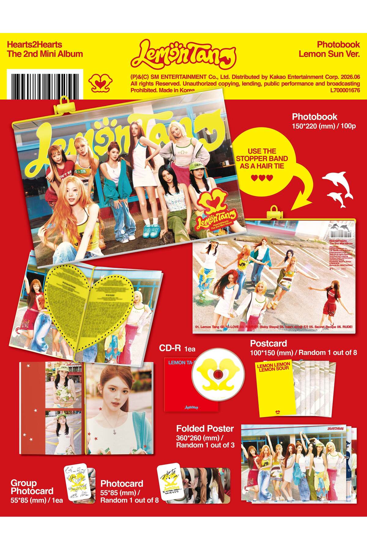 tays store Hearts2Hearts - 2nd Mini Album [Lemon Tang] Photobook