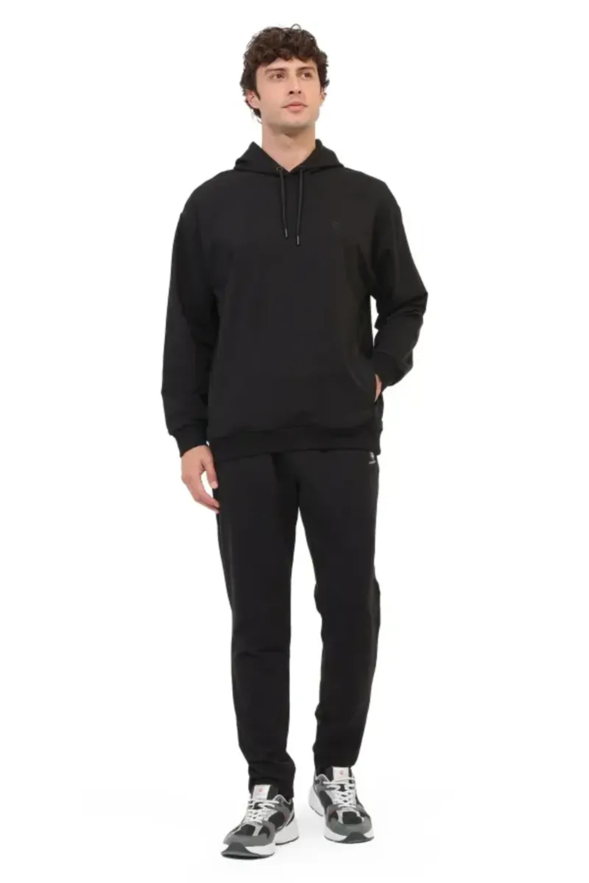 lumberjack Sweatshirt Erkek Siyah MB SN73 HOODIE görsel 3