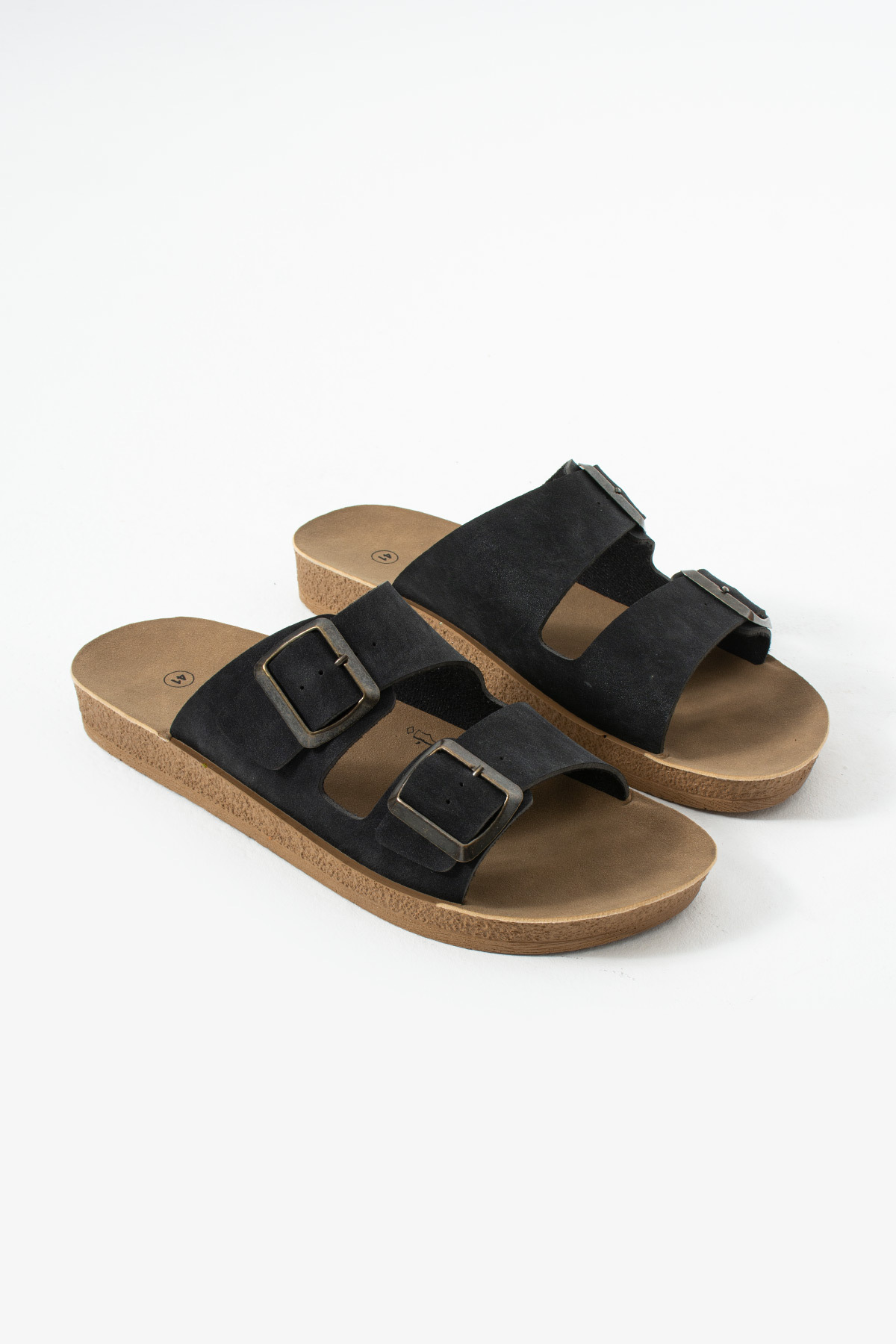 Polomia Comfort Erkek Çift Bant Süet Tokalı Comfort Günlük Şık Terlik