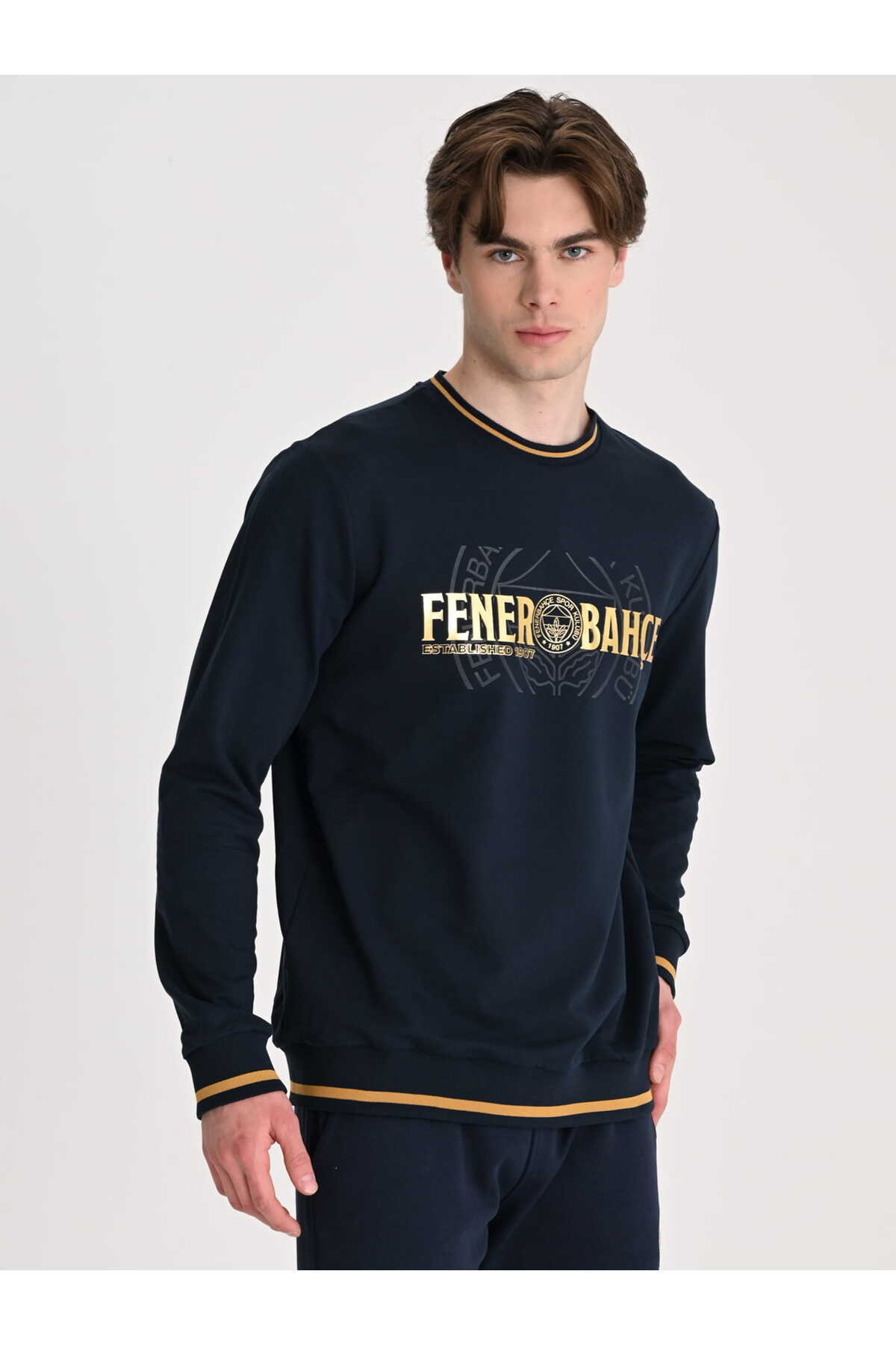 Fenerbahçe Lacivert Tribün Established 1907 Erkek Sweatshirt görsel 2