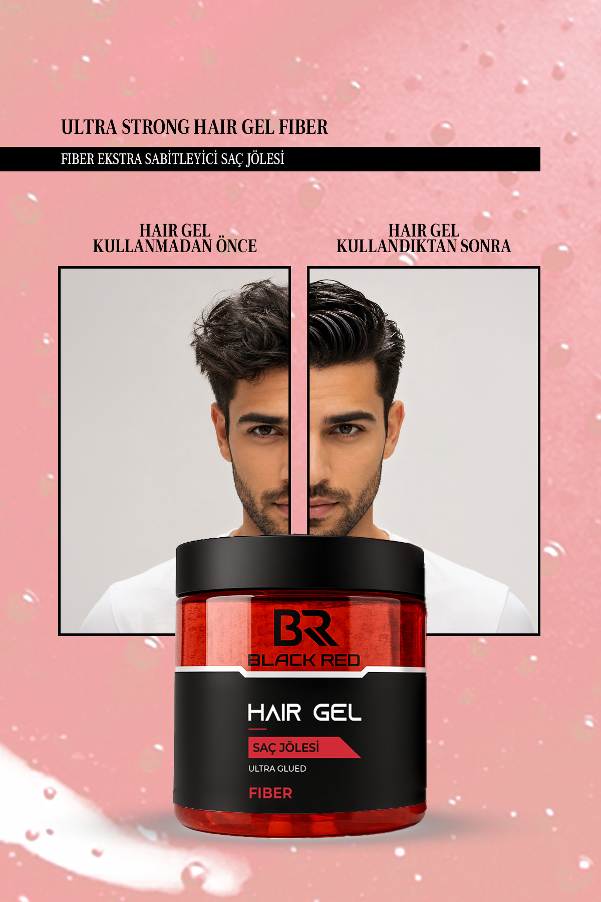 Fiber Saç Jölesi 500 ml – Ultra Güçlü Tutuş, Ekstra Sabitleyici Hair Gel — BR152.01.0025 — تصویر 4 از 4