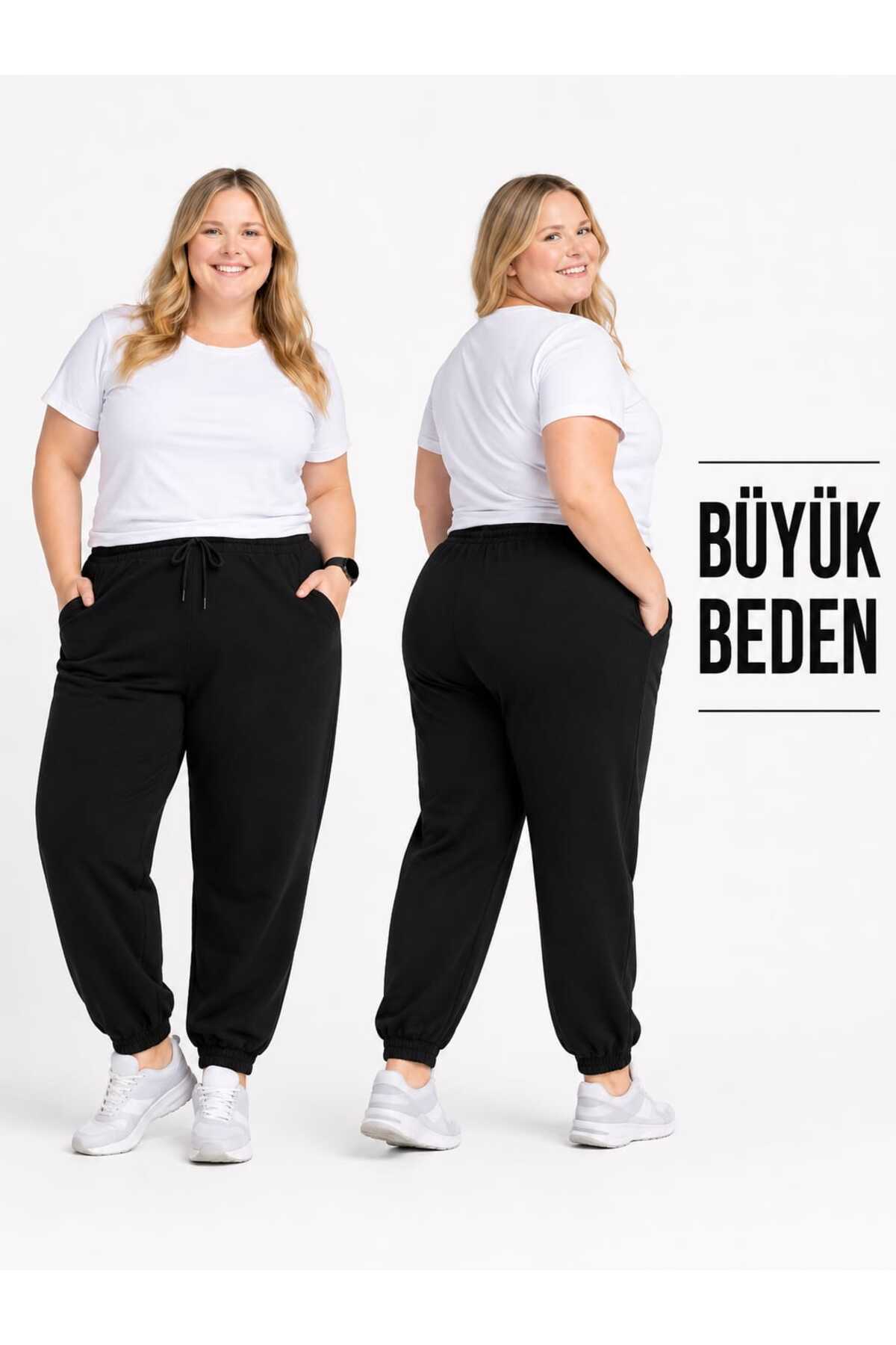 TREND ALİSSE SİYAH XS-7XL ARASI BÜYÜK BEDEN MEGAFİT EŞOFMAN ALTI