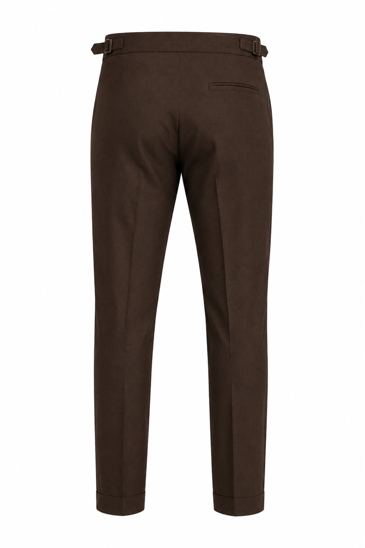 Erkek Toka Detay Rahat Kumaş Pantolon — قهوه‌ای CPH-185718 — تصویر 3 از 4