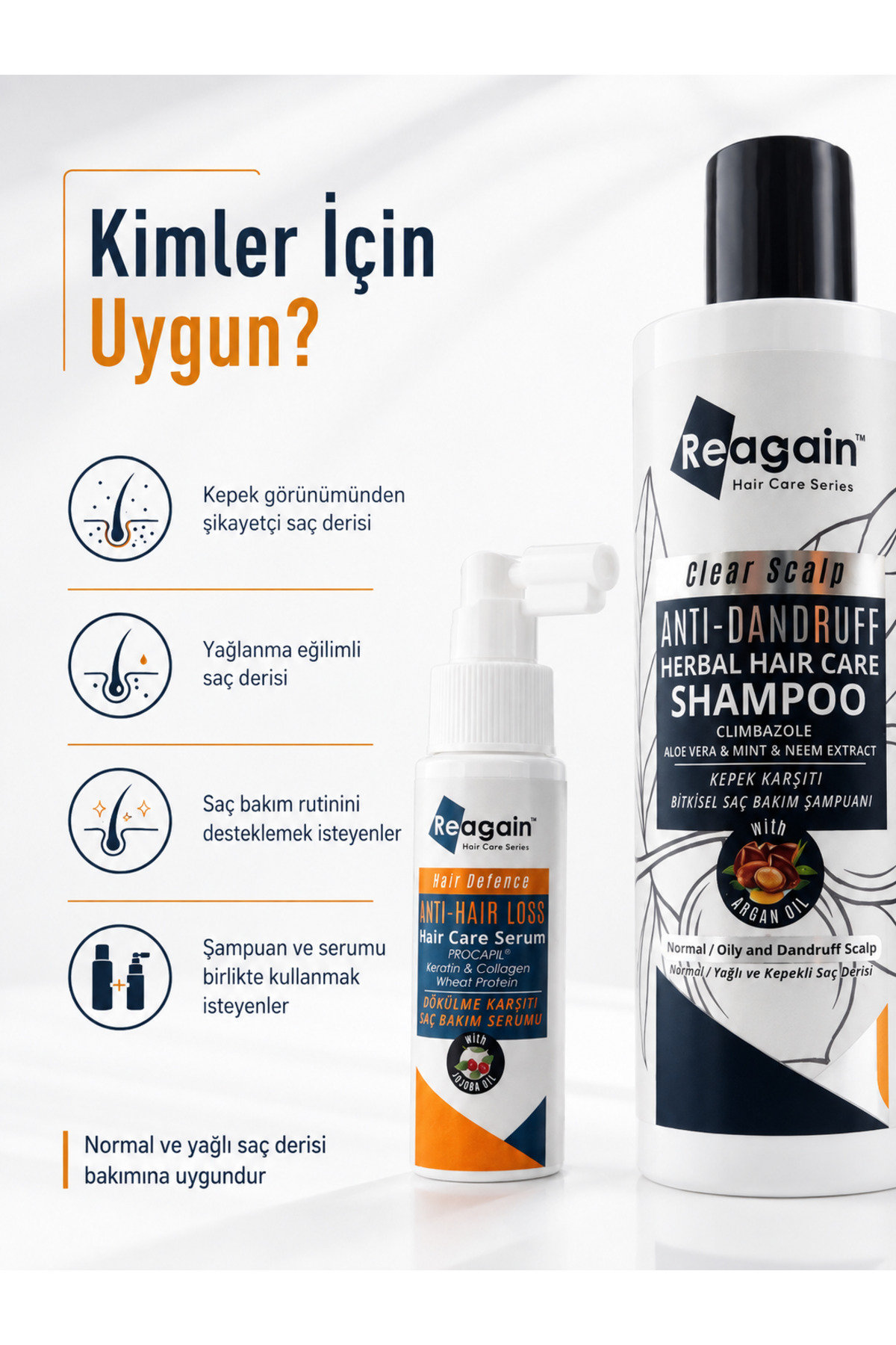 Kepek Karşıtı Şampuan ve Dökülme Karşıtı Saç Bakım Serumu 2’li Set – Climbazole Şampuan + Procapil Serum — TYC5FC4B4CDF2C9F6A50FED00 — تصویر 2 از 6