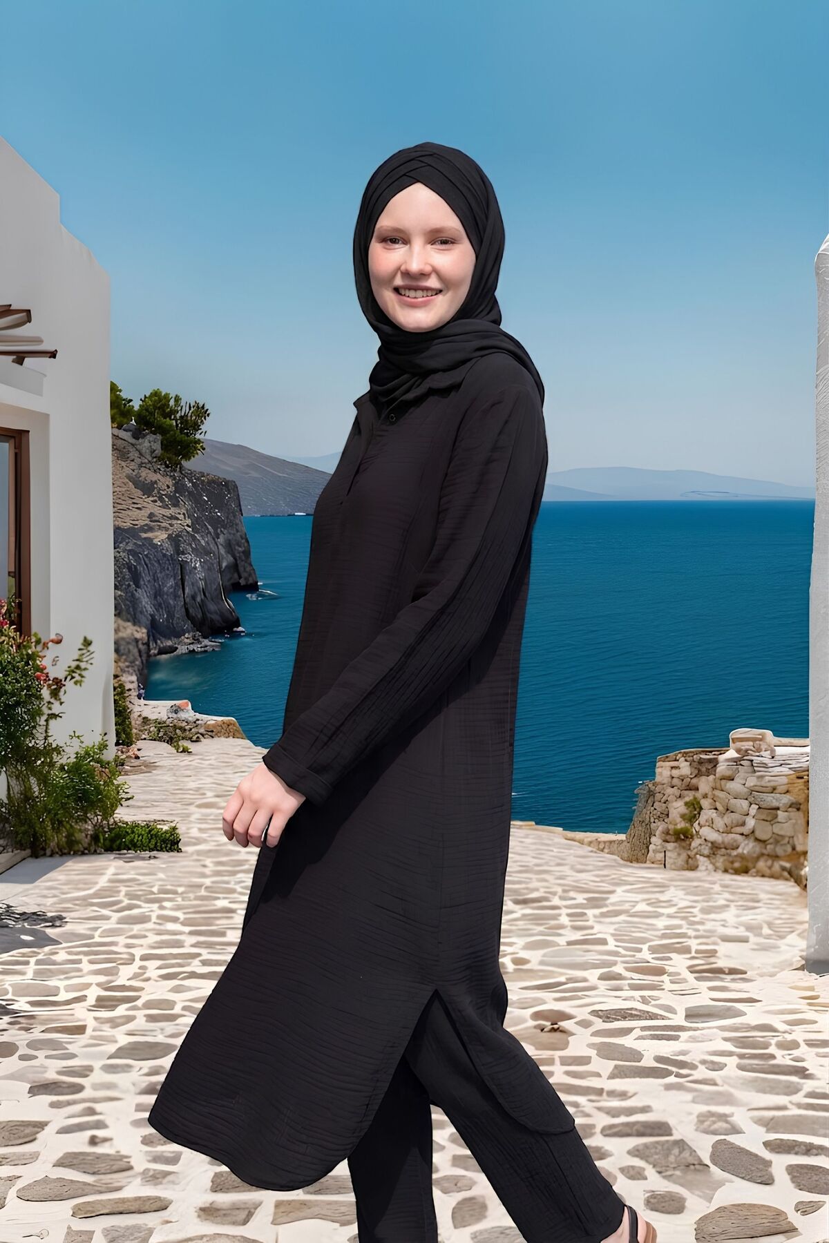 Hera Serisi %100 Pamuk Müslin Gömlek Elbise
