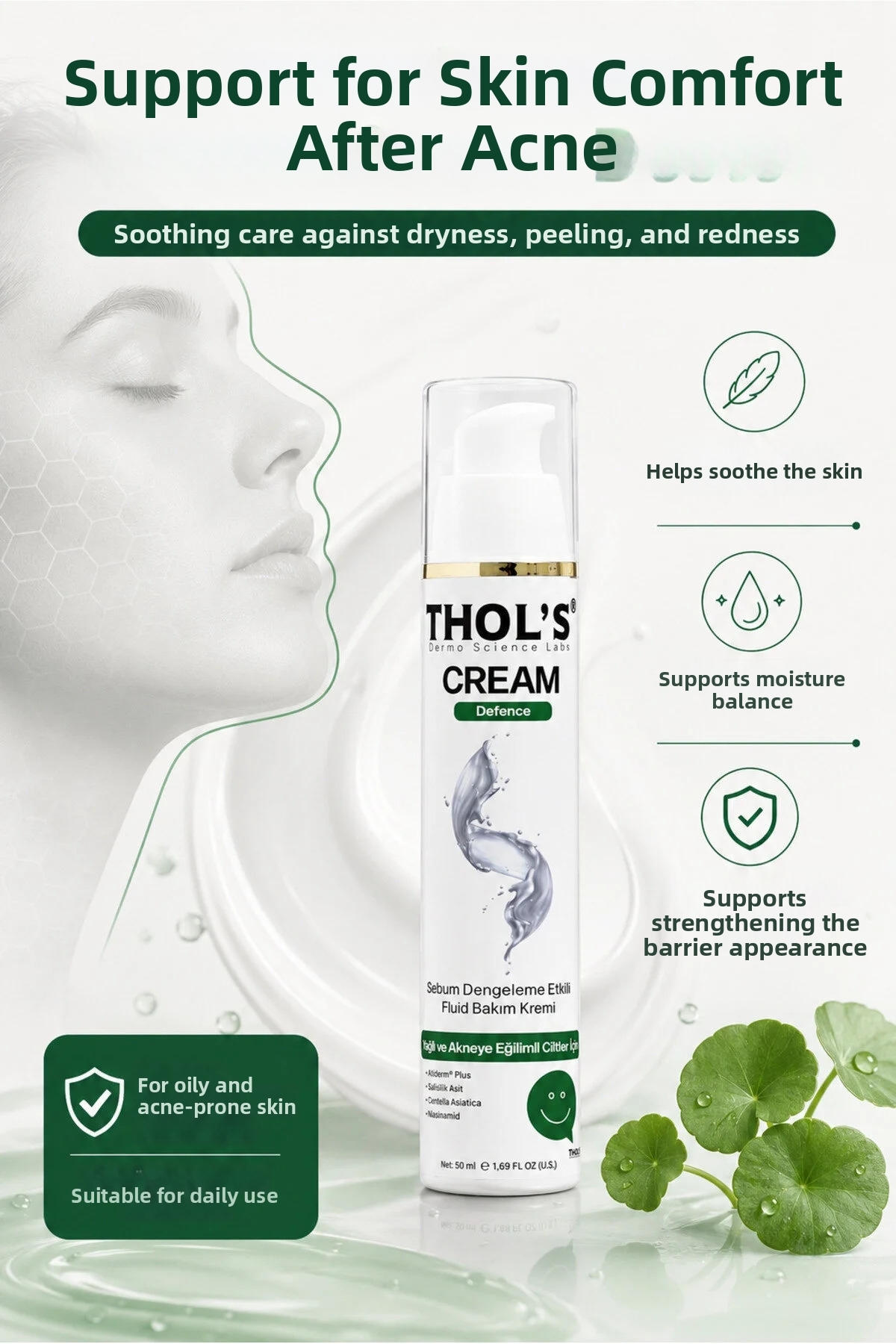 THOLS Tb22 Sebum Balancing Water-Based Moisturizing Care Cream for