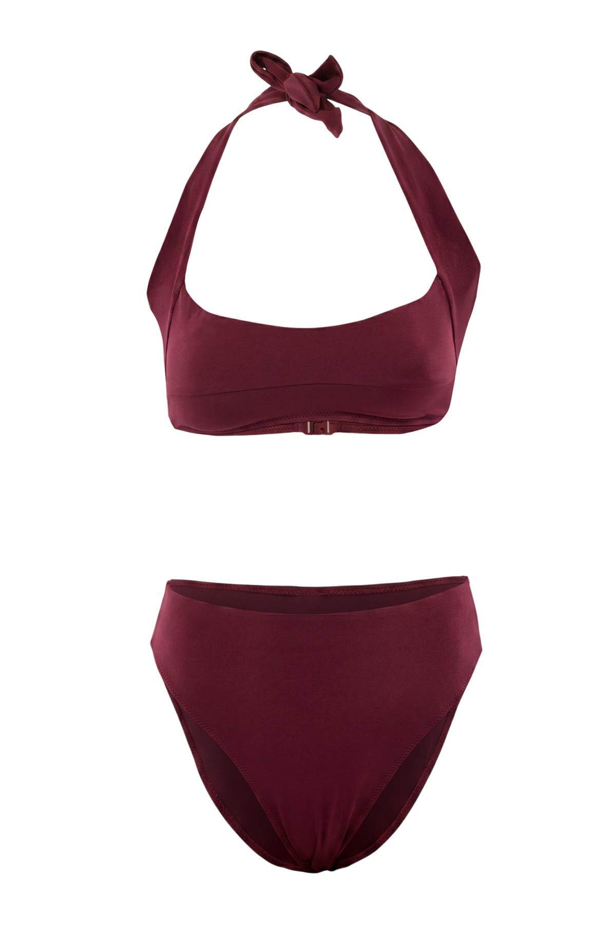 Trendyolmilla Mürdüm Kaplı Regular Klora&Suya Dayanıklı Uzun Ömürlü LYCRA® XTRA LIFE Bikini Takımı TBESS26BT00147