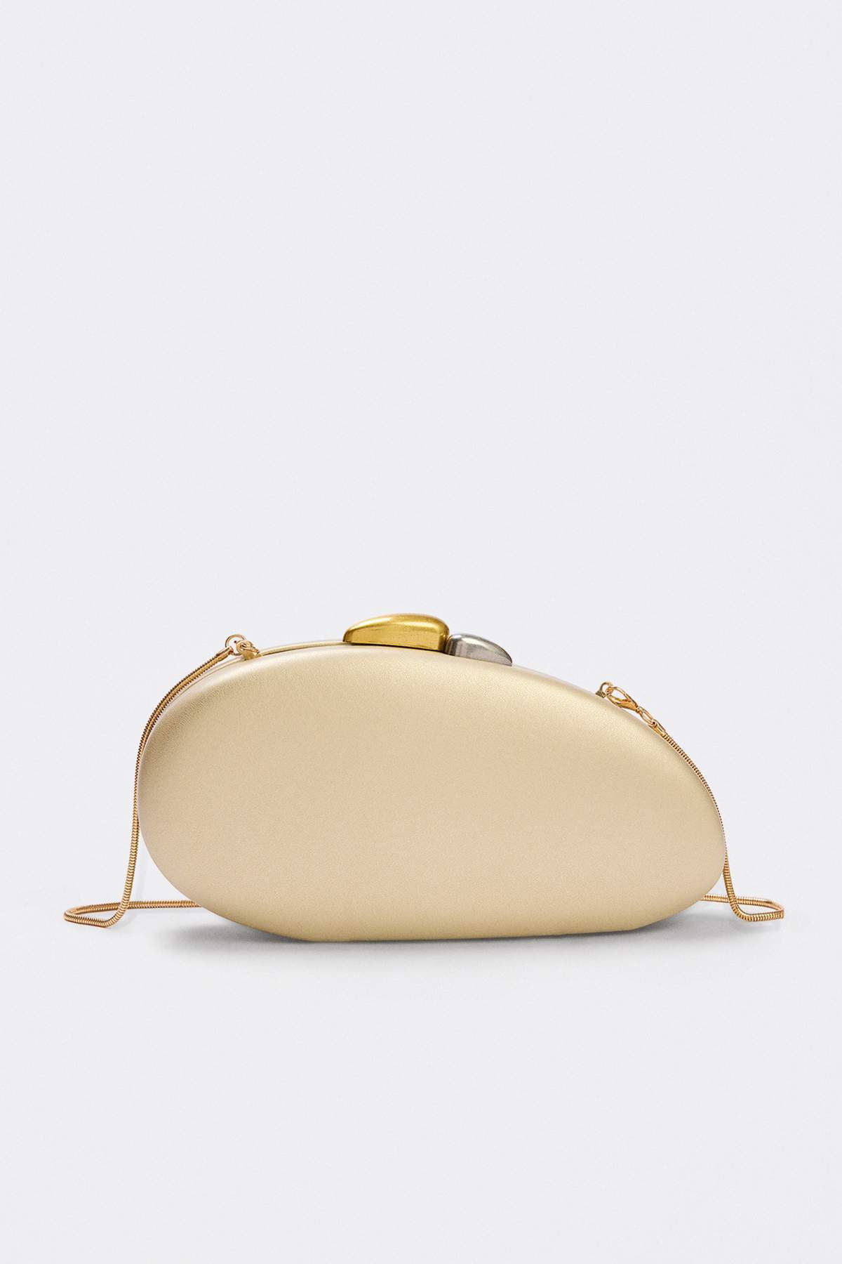 Trendyol Shoes Gold Women's Portfolio Clutch Bag