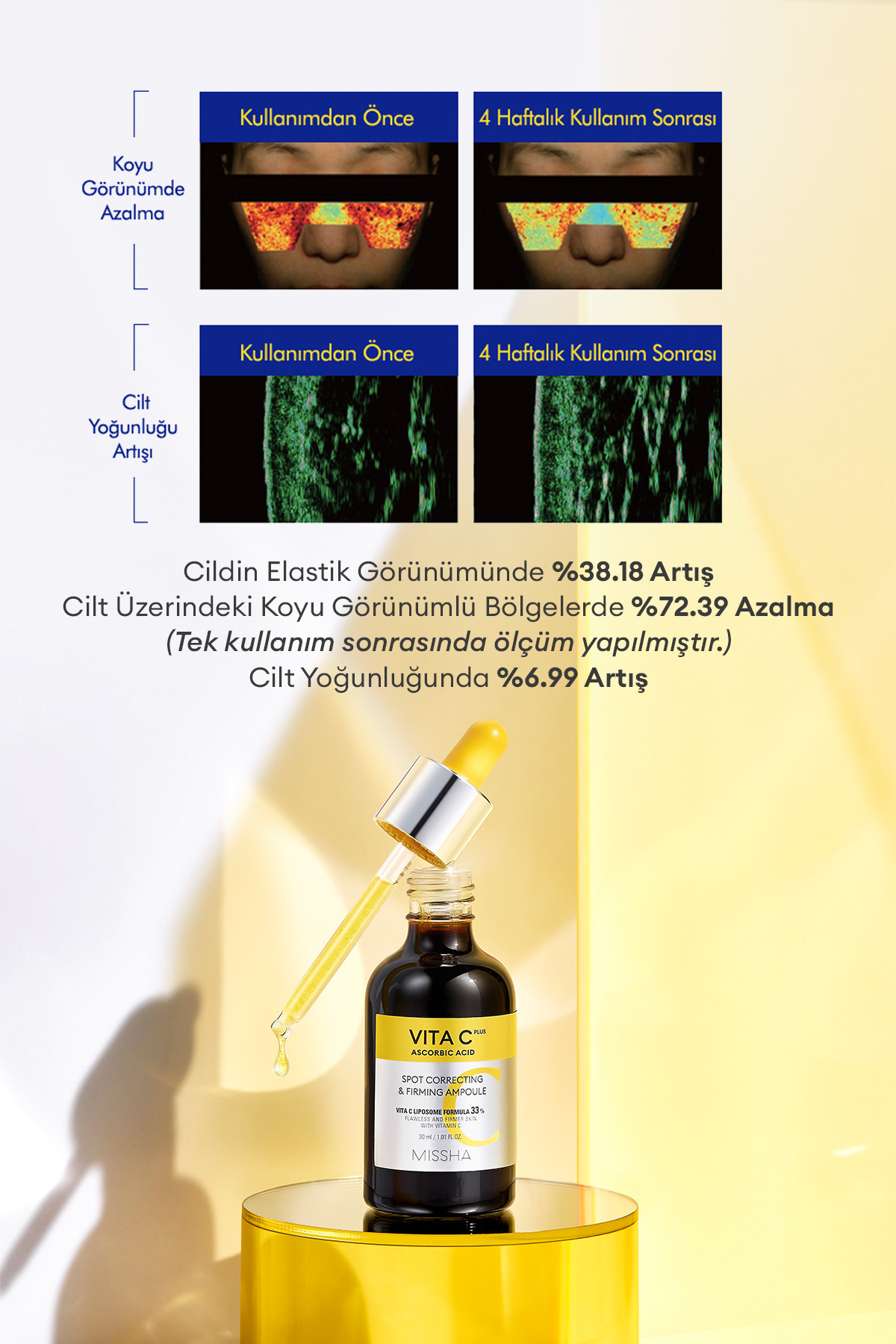 Leke Karşıtı Sıkı Görünüm Sunan C Vitamini Ampulü 30ml Vita C Plus Spot Correcting & Firming Ampoule — 111227 — تصویر 8 از 9