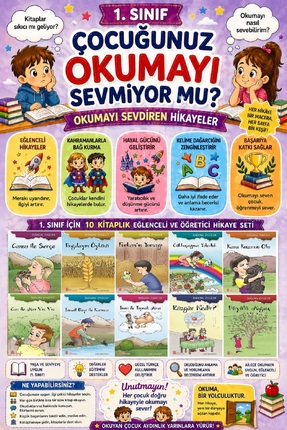 Ata Yayıncılık 1.Sınıf Okumayı Sevdiren 10 lu Hikaye Seti 4