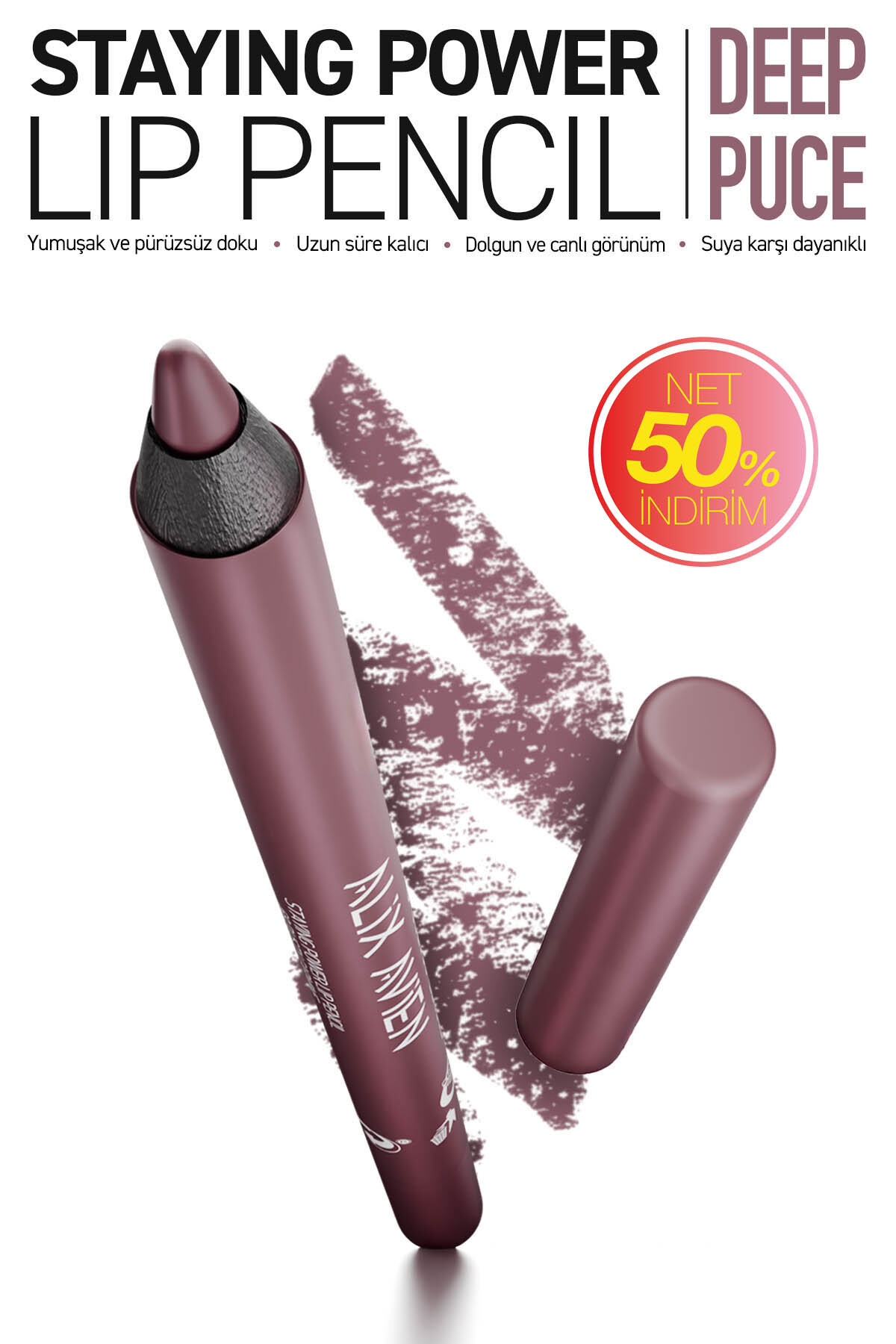 Alix Avien Suya Dayanıklı Uzun Süre Kalıcı Yumuşak Dudak Kalemi - Staying Power Lip Pencil 61 Deep Puce - Fiyatı, Yorumları