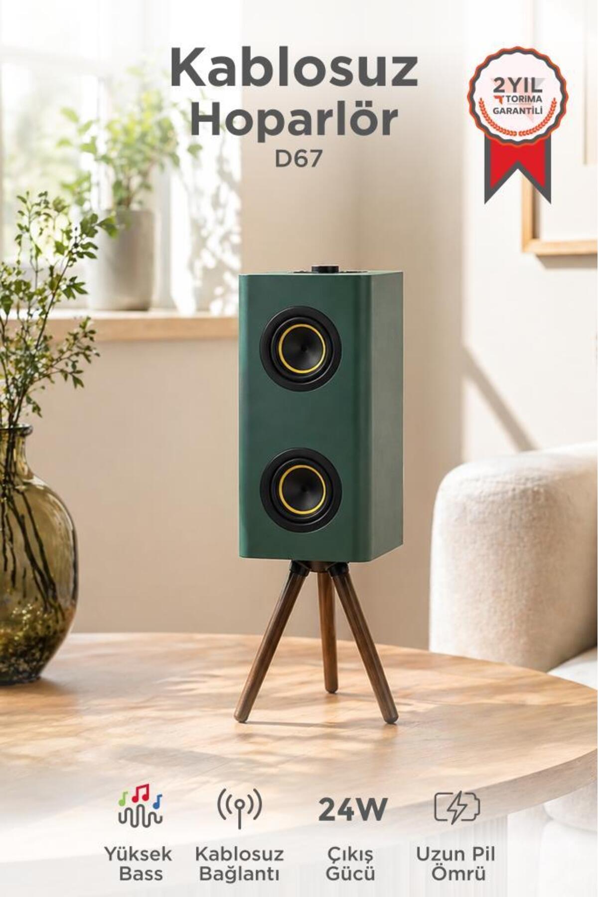 Torima Kablosuz Hoparlör 24W 3000mAh Taşınabilir Ayaklı Speaker