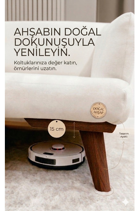 ŞİVAN DİZAYN 1. Sınıf Gürgen Ağacı 15 Cm Kahve Mobilya Kanepe Koltuk Tv Ünite...